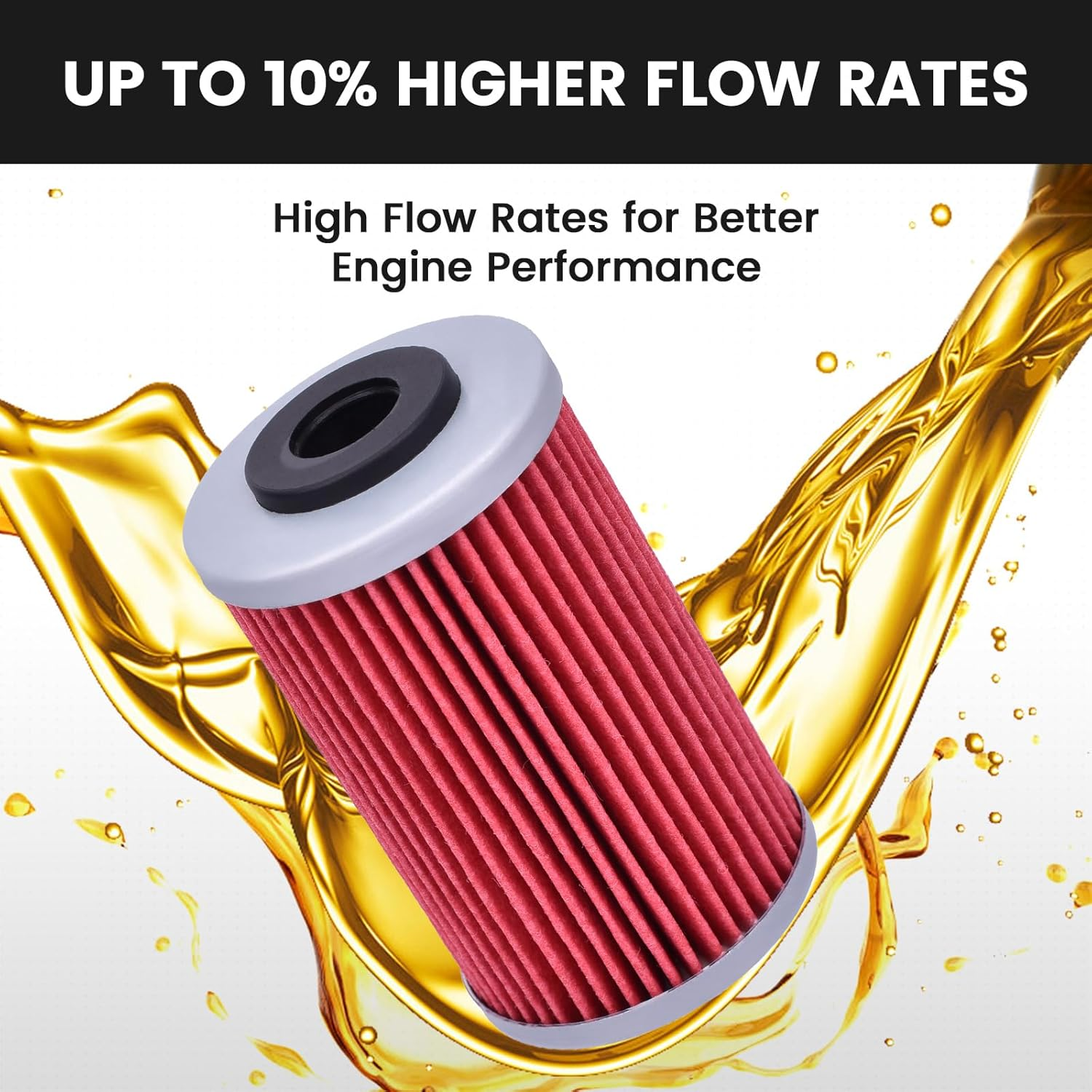 5Pcs HF155 Oil Filter Replacement for HUSQVARNA for Svartpilen 401 18-22, for Vitpilen 401 18-22, for Enduro 701 16-22, for Vitpilen 701 18-20 image number 3