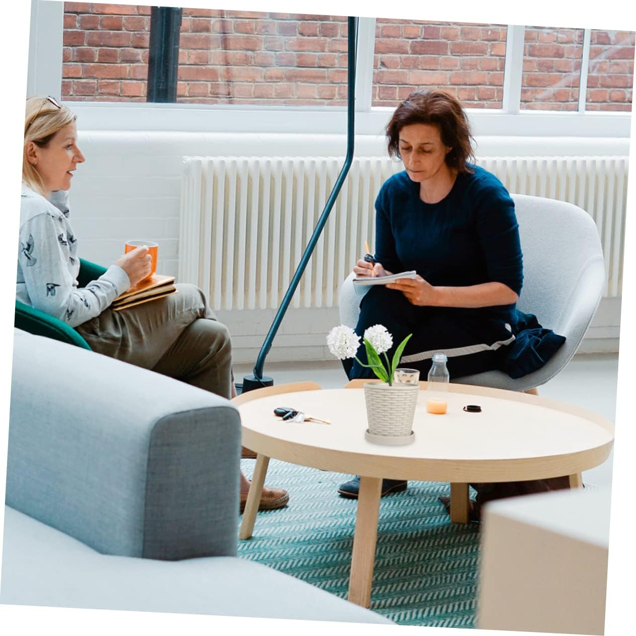 Outanaya Resin Flowerpot Plant Pot Indoor Outdoor for Gardening Vegetable Growing Pot Drainage Planter Box for Plants Decor image number 1