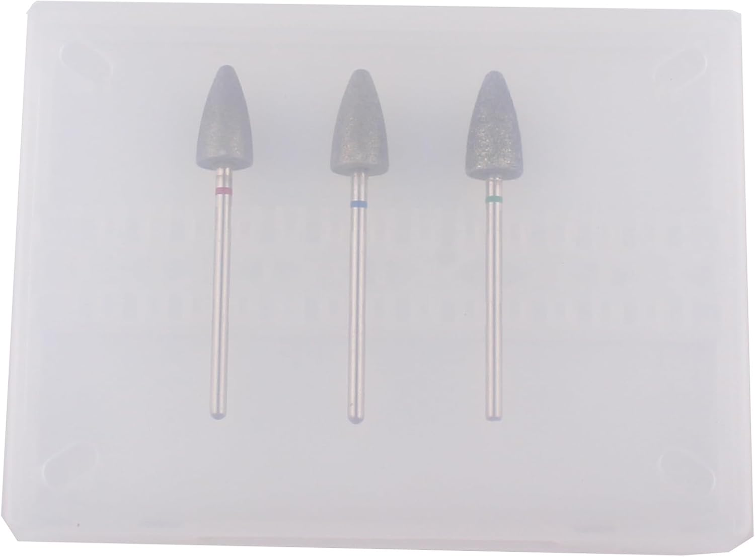 MZCMSL 3Pcs Pedicure Cone Drill Bits for Foot Callus Smoothing, 3/32 Shank Pro Diamond Cuticle Bit(Fine+Medium+Coarse) image number 3