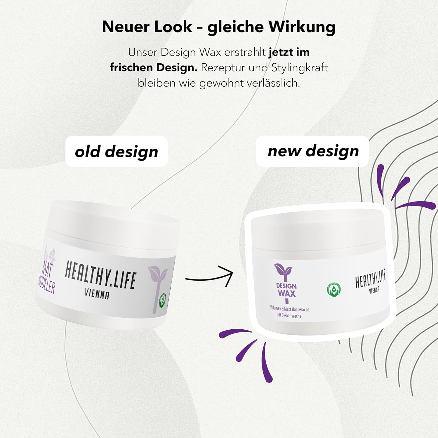 HEALTHY.LIFE VIENNA Mat Modeler Hair Wax for Men/Women - Strong Styling Matte Hair Wax, Hair Shaping, Natural Wax for Beautiful Hair, 50 Ml image number 5