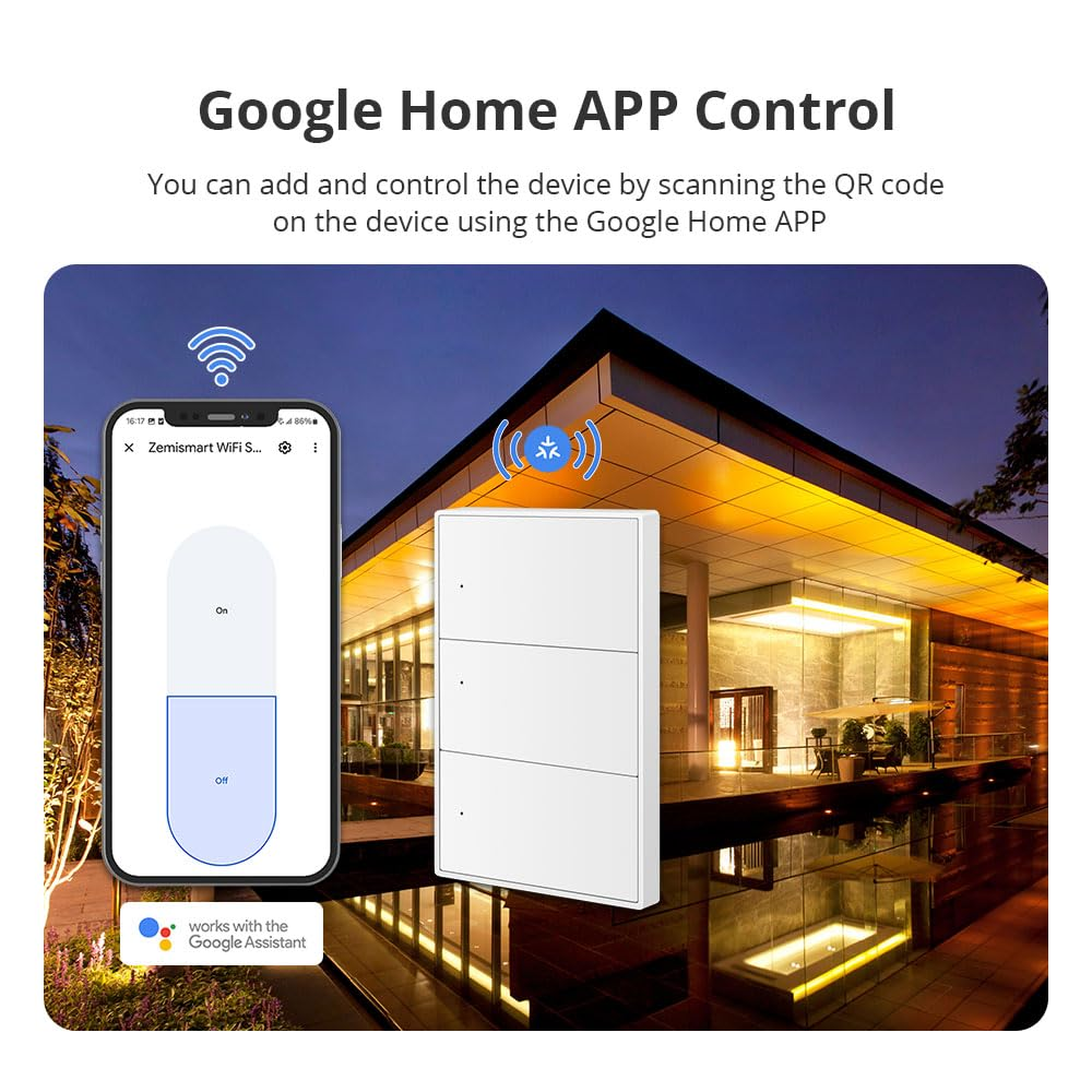Matter Smart Light Switch, 2.4G Hz Wifi, Require Neutral Wire, Smart Switches for Lights Work with Home Smartthings Google Home App Control (2 Gang) image number 4