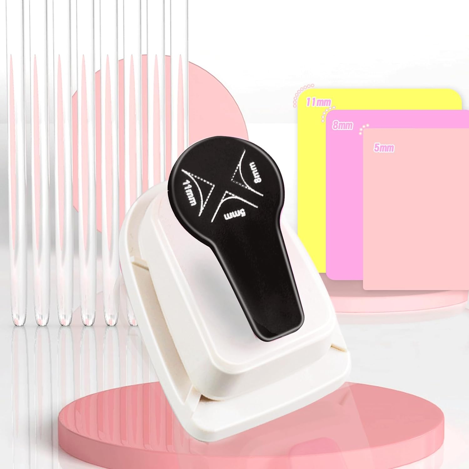 3 in 1 Corner Cutter Office Supplies Corner Rounder Punch, 5Mm 8Mm 11Mm 3 Way Cutter for Paper Craft, Laminate, Photo, Card Making, and Scrapbooking image number 2