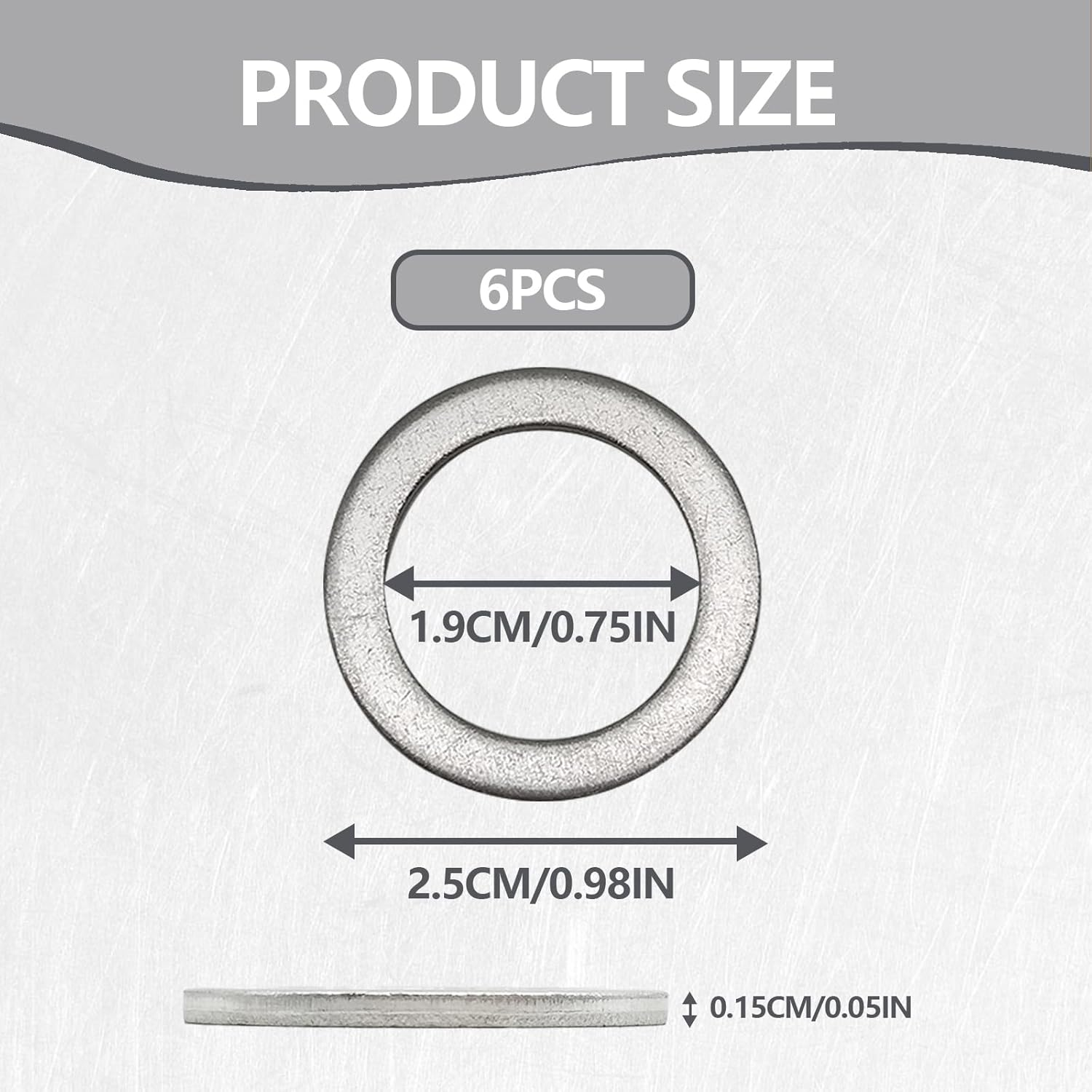 6Pcs Transmission Fluid & 6Pcs Rear Differential Oil Drain Plug Washer Gasket Seal - 20Mm+18Mm Replacement for Honda Acura Civic Accord Odyssey CRV Pilot Fit, OEM PN Part# 94109-2000 & 90471-PX4-000