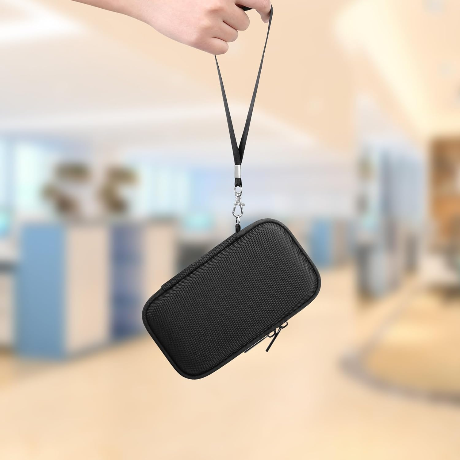 Lacdo Hard Carrying Case for Sandisk Extreme Pro with USB4 Portable SSD 2TB 4TB USB-C External Solid State Drive EVA Shockproof Water Repellent Protective Storage Travel Bag, Black image number 1