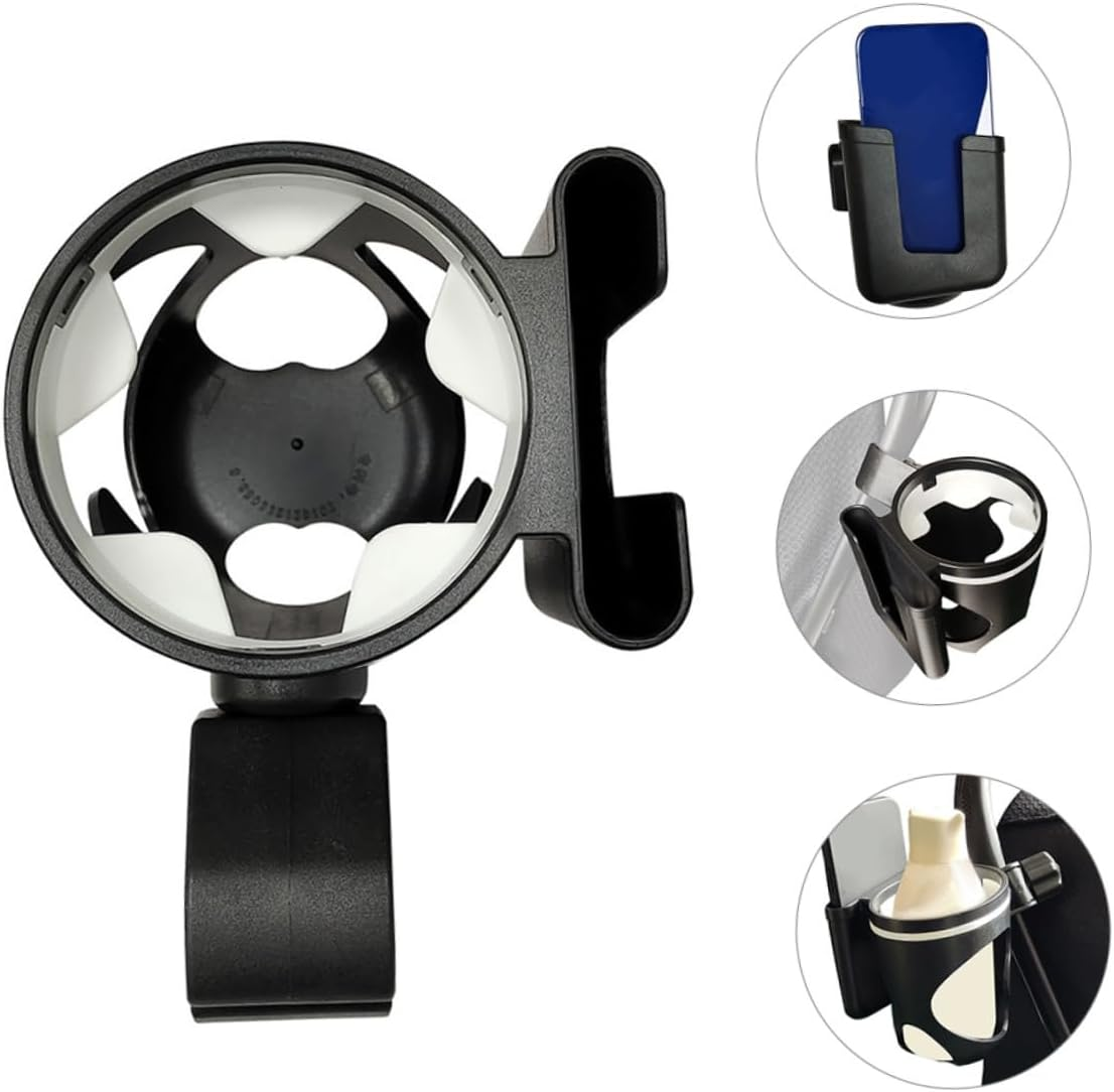 ERINGOGO Stroller Cup Holder with Phone Holder Bike Beverage Rack for Prams Strollers Easy Install Use image number 4