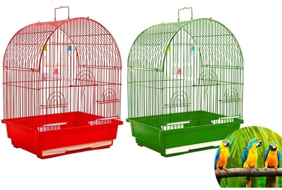 1SET Bird Cages Bird Cage Pet Cages Aviary Travel Budgie Parrot Toys Differnce Design/Size (1X 30X23X39Cm PET-1542) image number 4