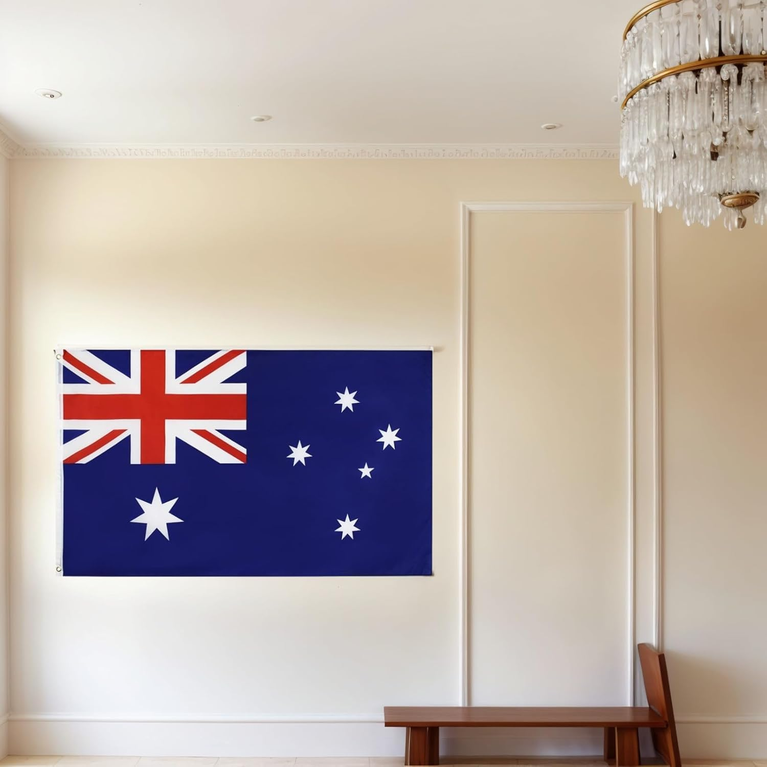 2 Pack 3 X 5 FT Australia Flags, Australian National Flags and Brass Grommets, Durable Polyester and UV Fade Resistant, Australia Flag for Indoor Outdoor Home Garden Decoration image number 2