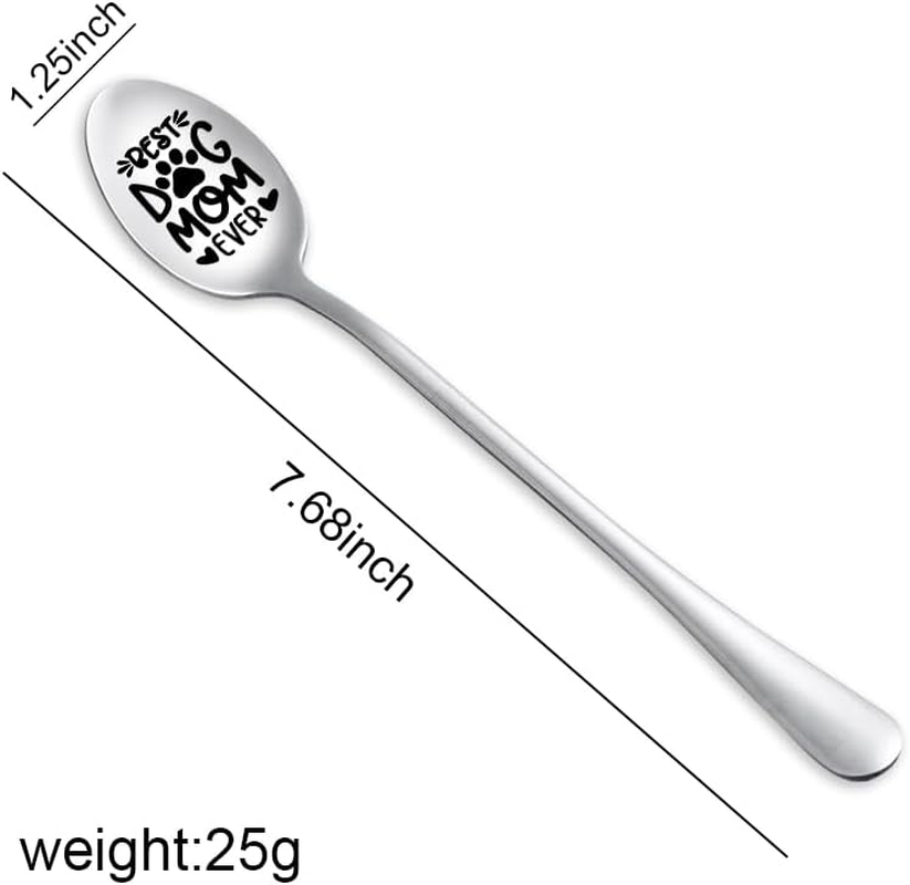 Dog Mom Gifts Spoon for Women Gifts for Dog Lovers Dog Owners Xmas Gifts for Dog Mom Mother Gifts for Women Birthday Gifts for Dog Lovers Best Friends Family - Best Dog Mom Ever Spoons image number 2