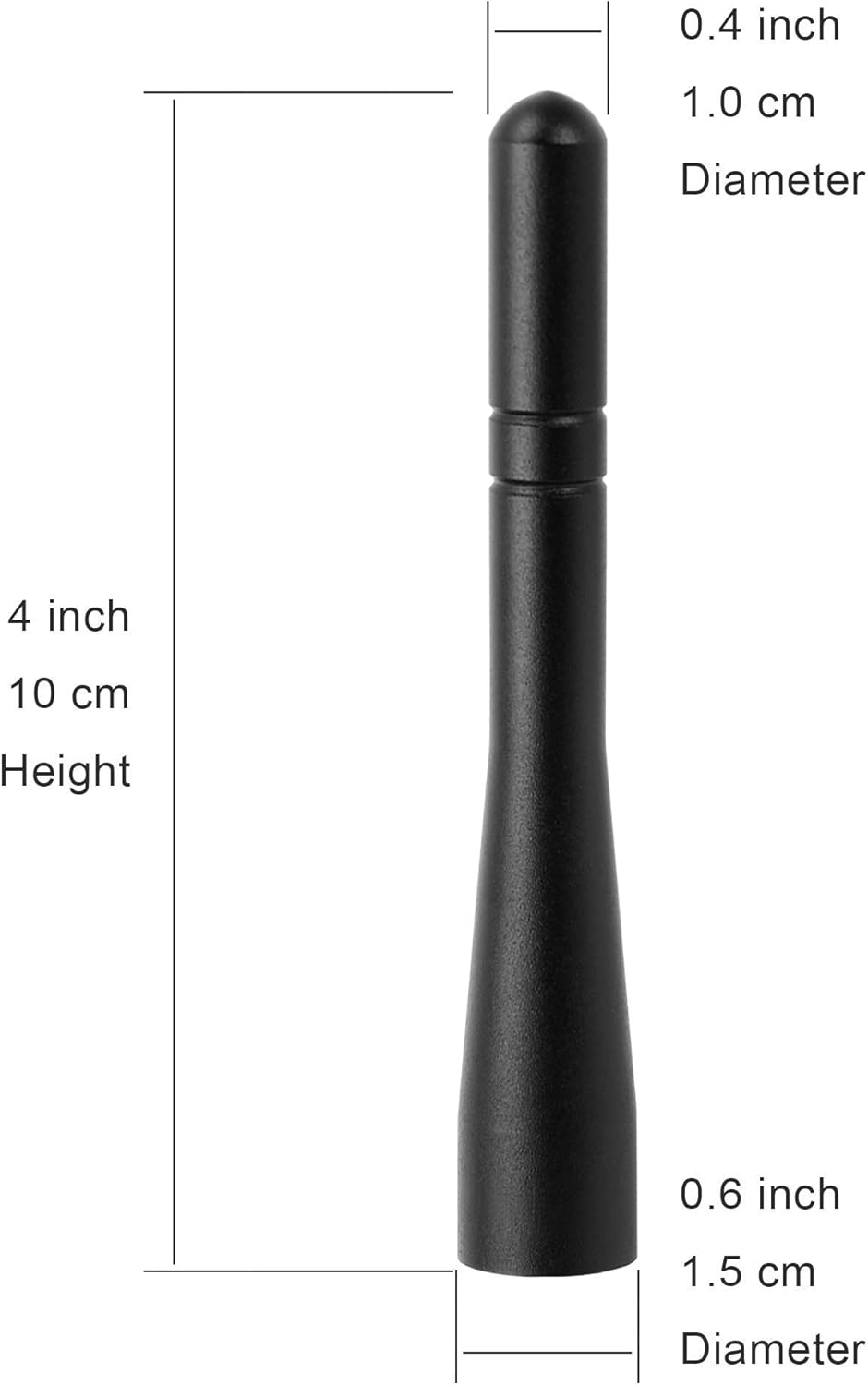 Bingfu Vehicle Short Antenna Mast Car Truck Mini Antenna Replacement for Heavy Duty Truck image number 2