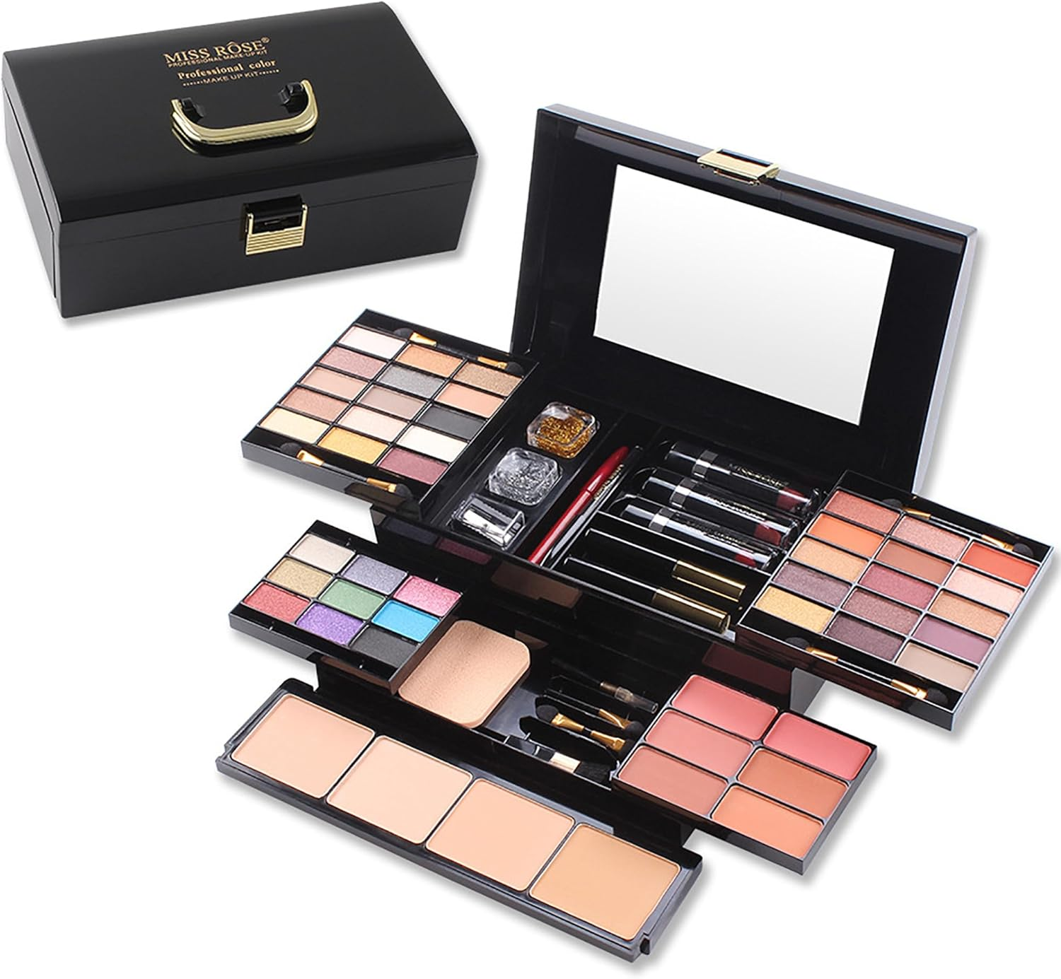 Hoorayeah All in One Makeup Kit - Makeup Sets for Women - Makeup Gift Set Include Eyeshadow Palette Lipstick Blush Concealer Face Powder Eyeliner Mascara Brush image number 1