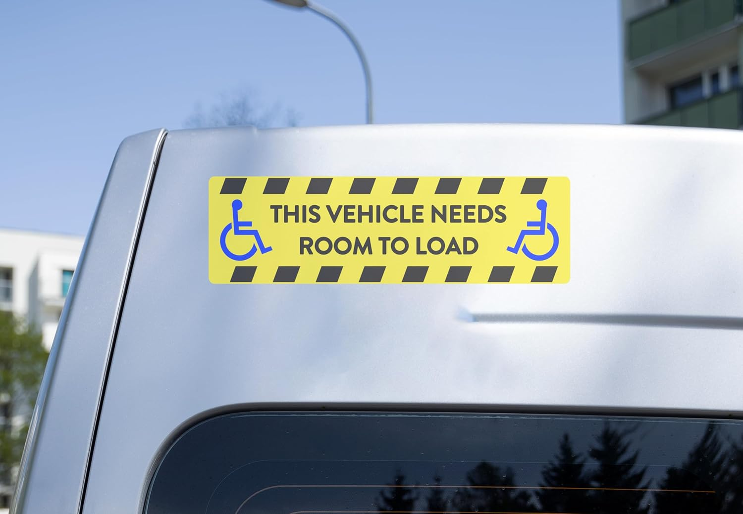 THIS VEHICLE NEEDS ROOM to LOAD Sticker &ndash; 30Cm X 9Cm Handicap Loading Zone Sign Decal | Weatherproof Vinyl | Australian Made Car Van Bus Wheelchair Access Sticker image number 1
