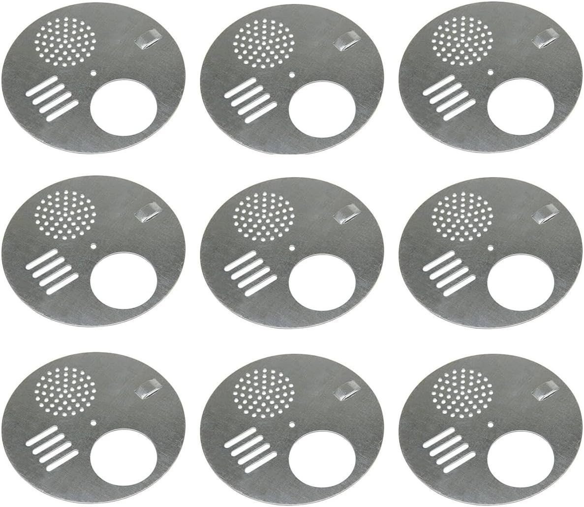 10PCS Bee Hive Nuc Box Entrance Gates, 4.84" Metal Beehive Entrance Disc, round Rotatable Bee Entrance Doors for Beekeeping Equipment Beekeeper Tool image number 1