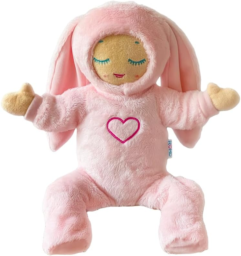 Lulla Doll Baby Sleep Aid Outfit | Cozy Pink Bunny Outfit | Soft, Snuggly, Machine-Washable Clothes for Lulla Doll | Newborn Essentials image number 4