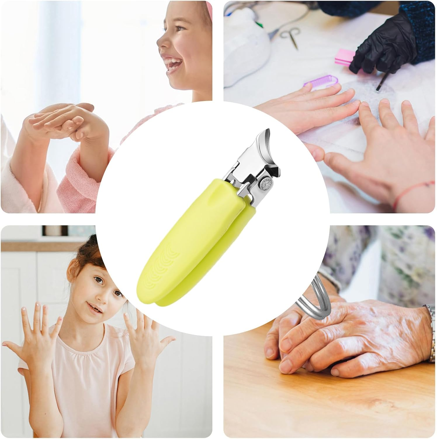 Slanted Nail Clippers, Side Nail Clippers, Beveled Steel Trimmers Wide Jaw Heavy Duty for Foot Grooming Adult Men Women Seniors Elderly Travel - Black image number 3