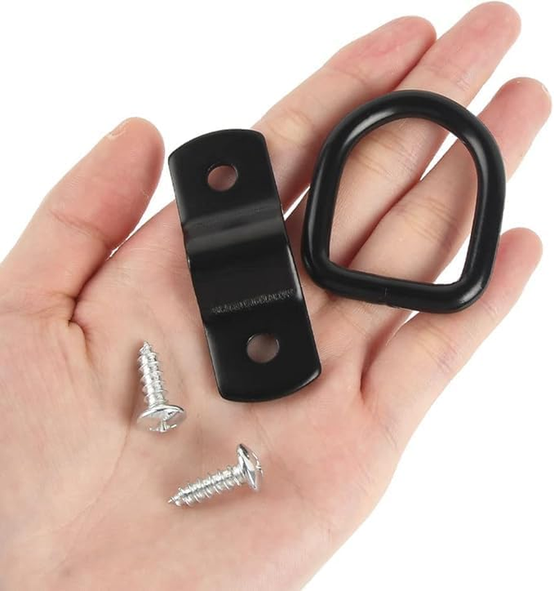 6PCS Stainless Steel D Rings Tie down Anchors,D Rings Heavy Duty Trailer Tie Downs for Trucks RV Camper Van Surface Mount D-Ring image number 2