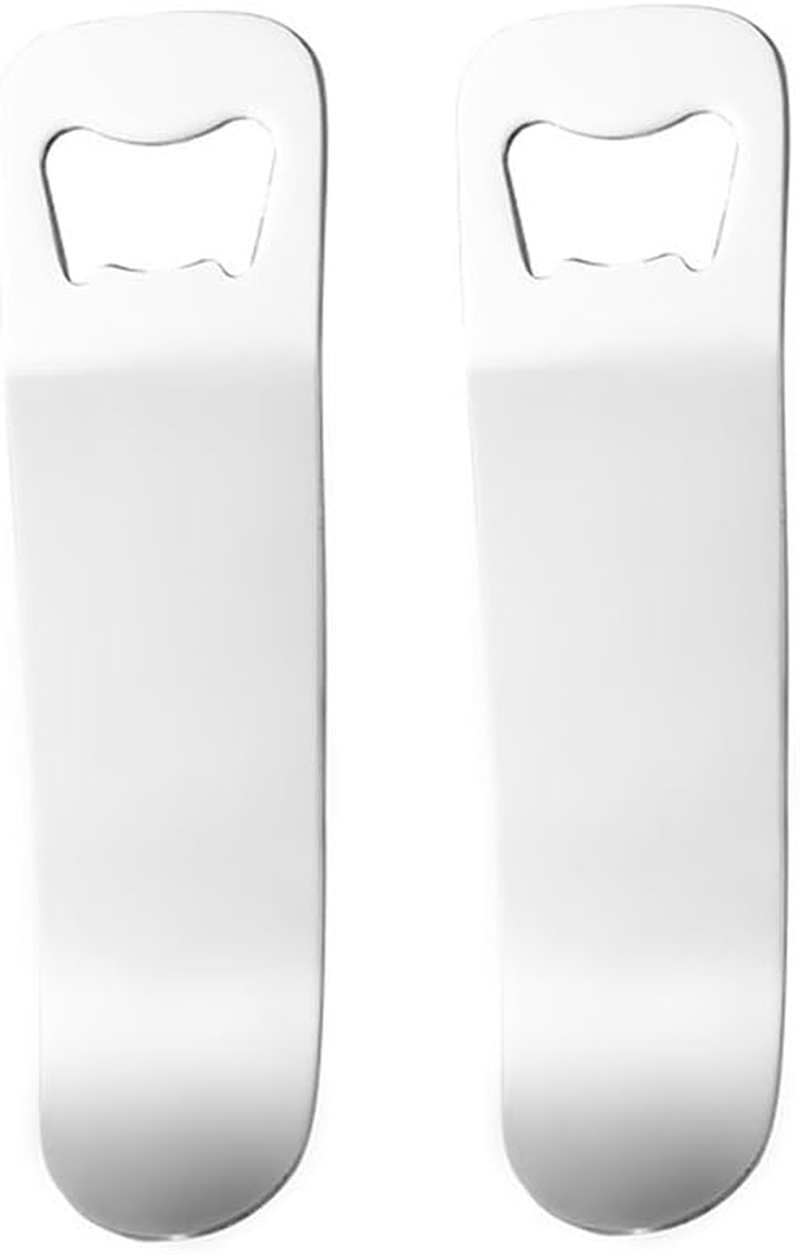 Stainless Steel Beer Openers, Beverage Bottle Openers, Flat and Simple Bottle Lifters. 2 Pack image number 4