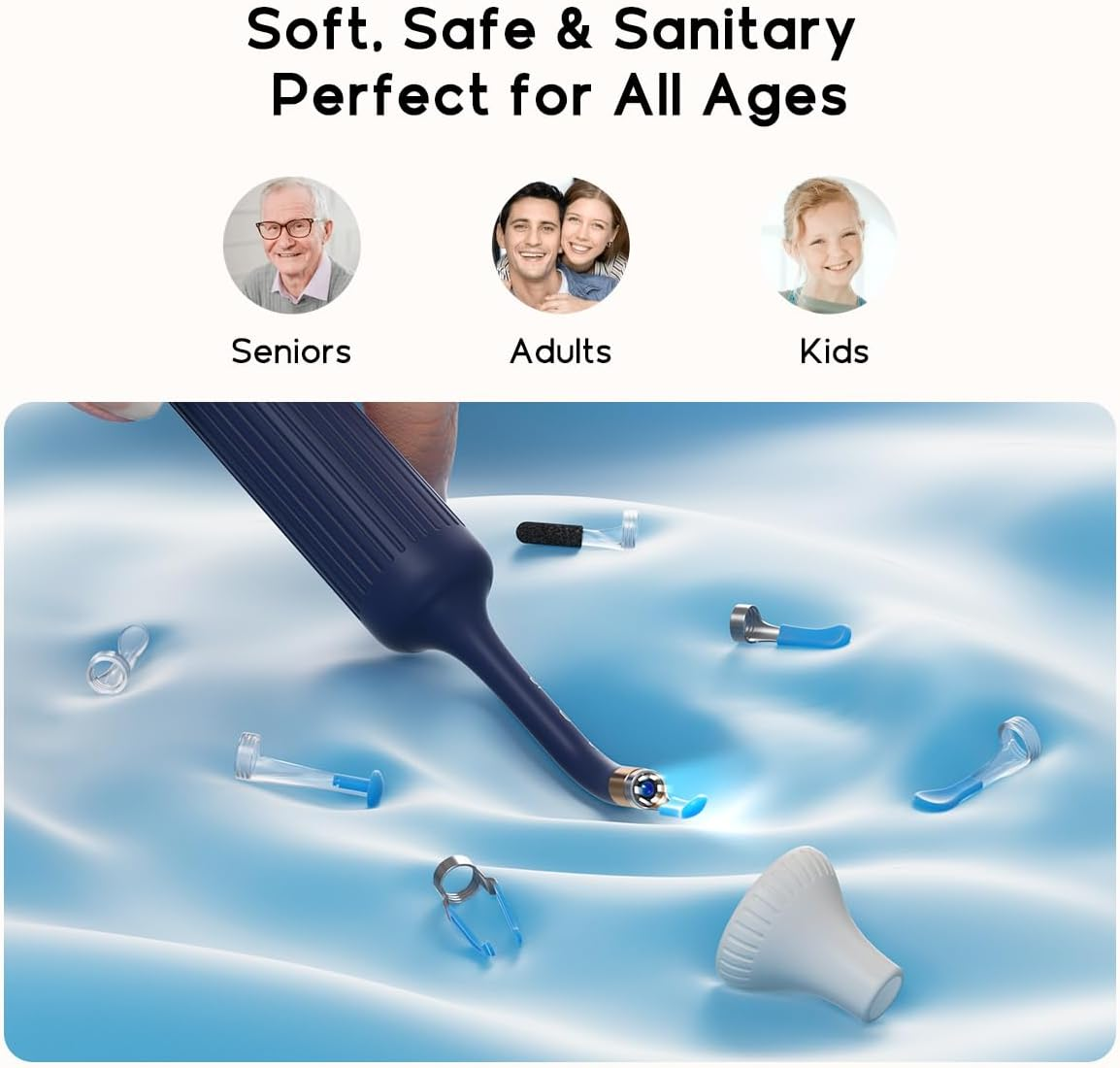 Bebird Original Earsight plus Ear Cleaner Replacement Tips - Ear Wax Removal Attachments - Earpick Accessories - Ear Camera Tips Kit Designed Only for R37R/D39R/B31R/R1MAX