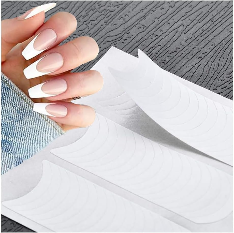 Nail Art Stencils Designs 36 Sheets Nail French Tip Guides Stickers Form Fringe for DIY Decoration Stencil Tools (Clear) image number 5