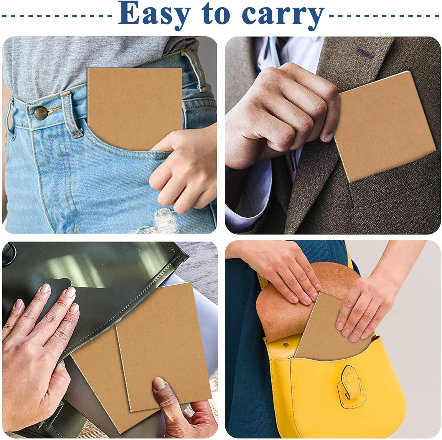 24Pack Mini Notebook Bulk, 3.5 X 5" Small Journal 36 Lined Pages(18 Sheets) Kraft Mini Jounrnal Soft Cover Writing Notepads for Kids Students Gifts School Home Office image number 1