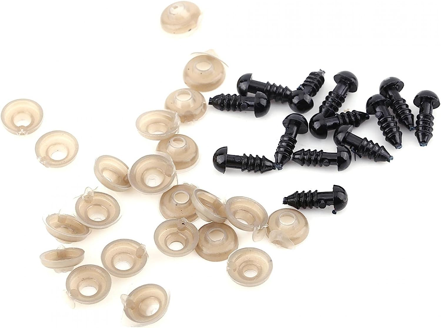 Safety Eyes, 100Pcs Stuffed Animal Eyes Plastic Craft Crochet Eyes Bear Crochet Toy for DIY of Puppet, Bear, Toy Doll Making Supplies, Various Sizes(12Mm) image number 4