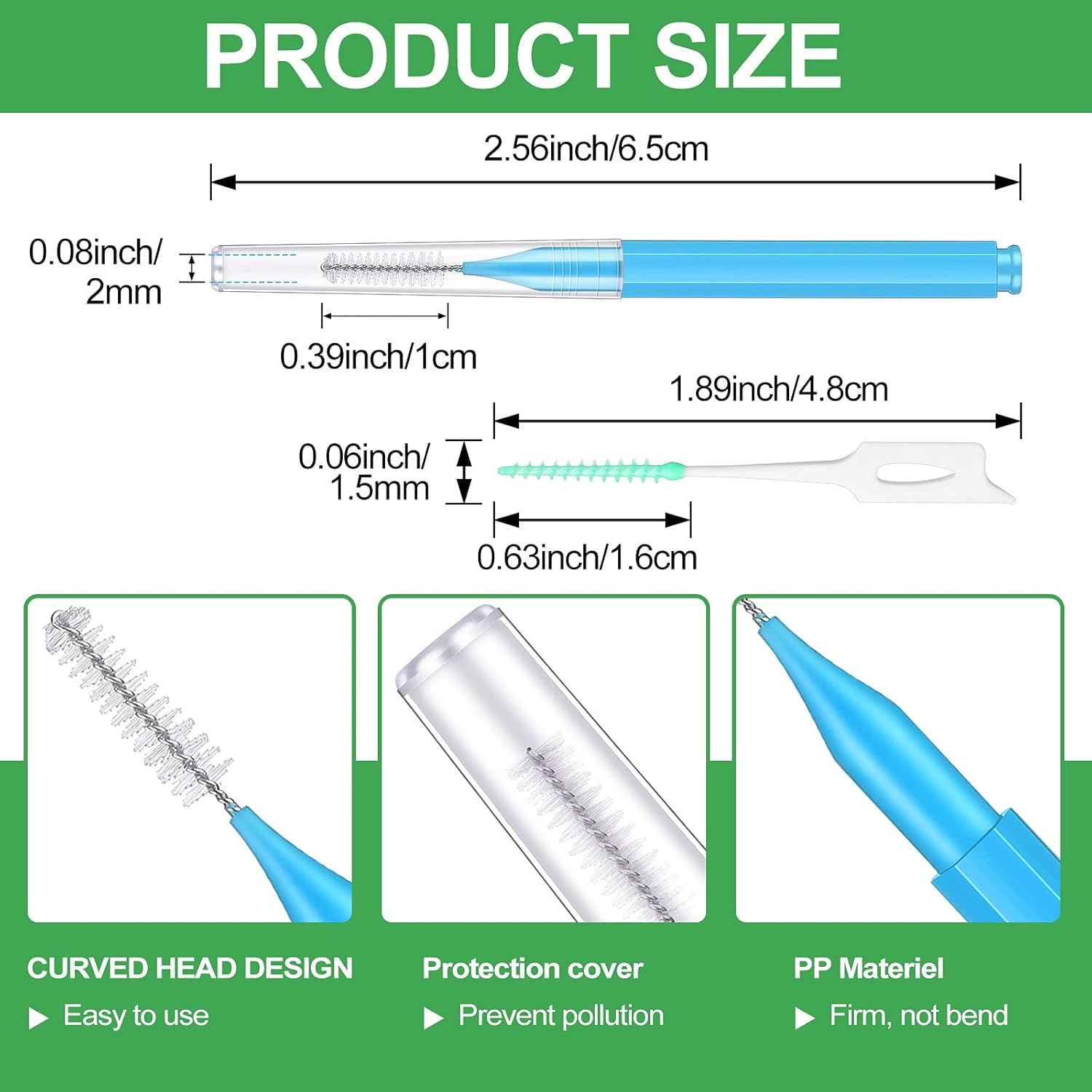 Zopeal 250 Pcs Interdental Brush for Braces Disposable Braces Flossers Dental Picks Floss Toothpick Dental Teeth Flossing Head Oral Hygiene Flosser Toothpick Soft Cleaning Tool (Stylish Color) image number 6