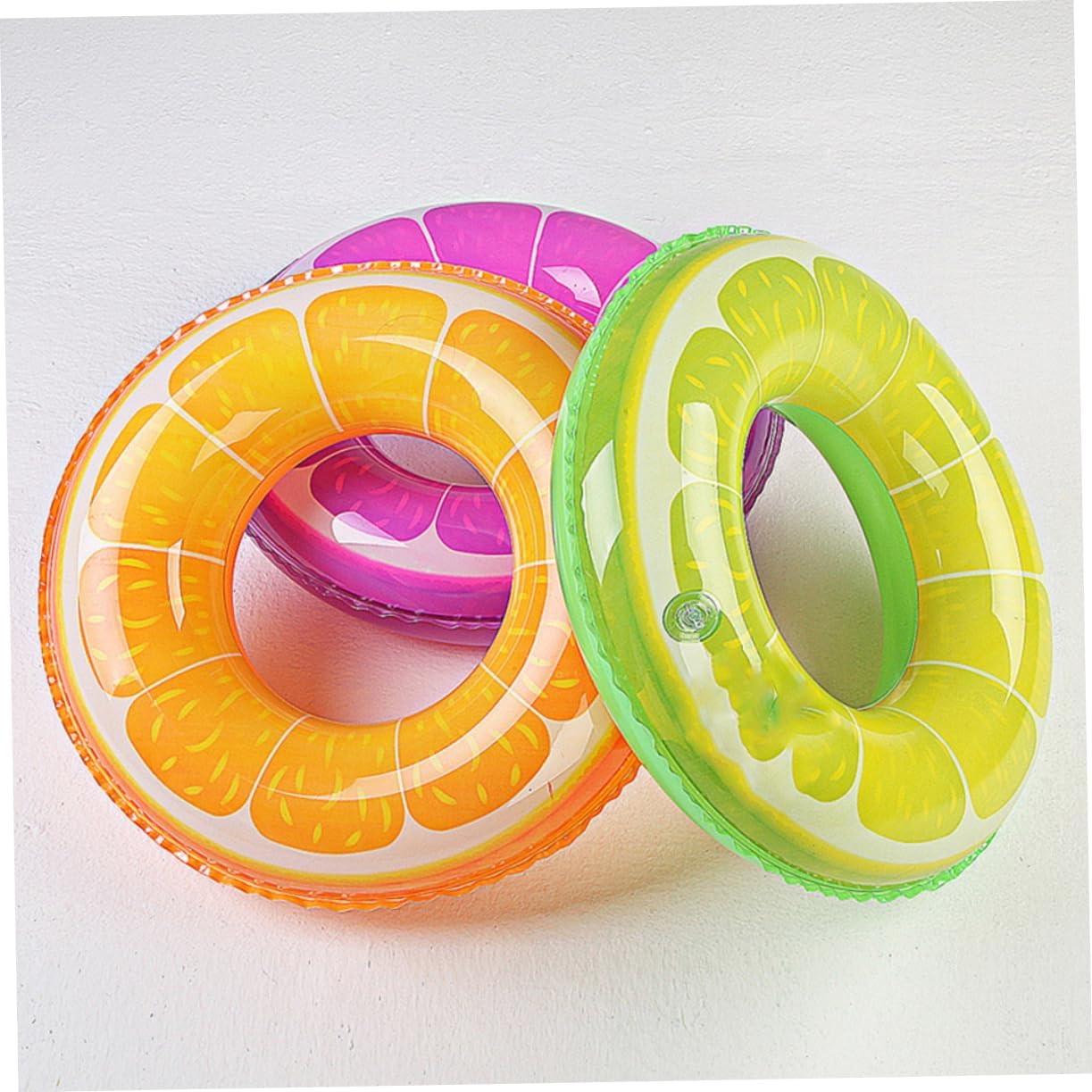 Alasum Orange Printed Inflatable Swimming Pool Ring Boys and Girls Pool Toy Fun Fruit Design image number 1
