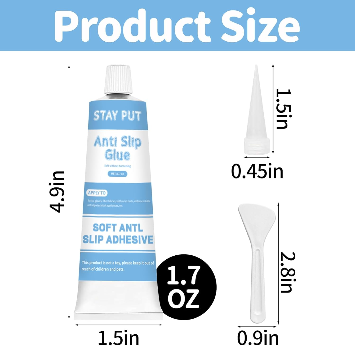 TBTFW anti Slip Sock Fabric 1.77Oz, Fabric Paint for Non-Slip Socks, Transparent Waterproof Dimensional Fabric Paint, Suitable for Socks, Foot Mats, and Blankets to Prevent Slipping image number 3