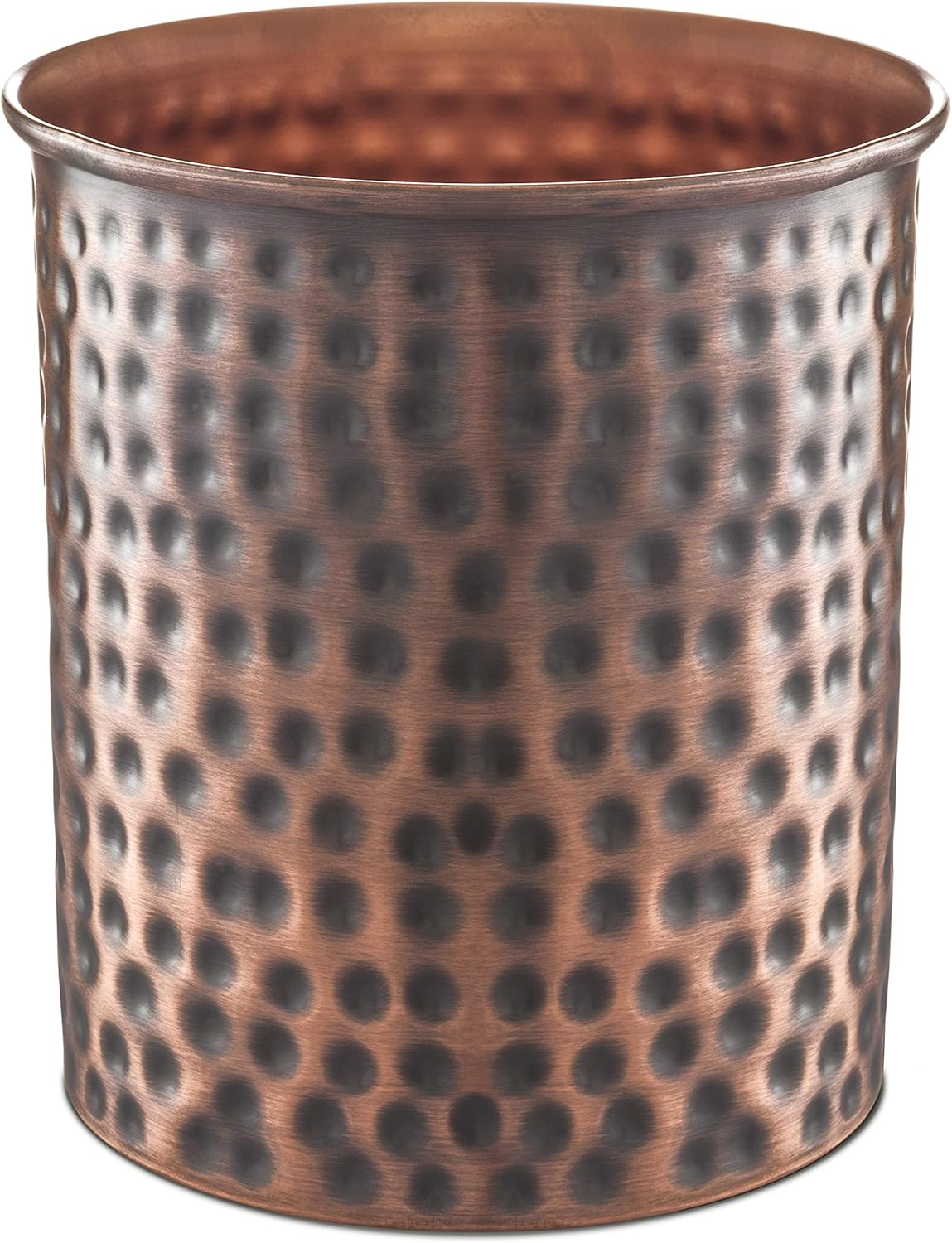 Monarch Abode Hand Hammered Kitchen Utensil Holder for Kitchen Counter, Spatula, and Large or Small Spoon Holder, Decorative Cooking Utensil Crock Organizer for Countertop, Antique Copper Finish image number 5