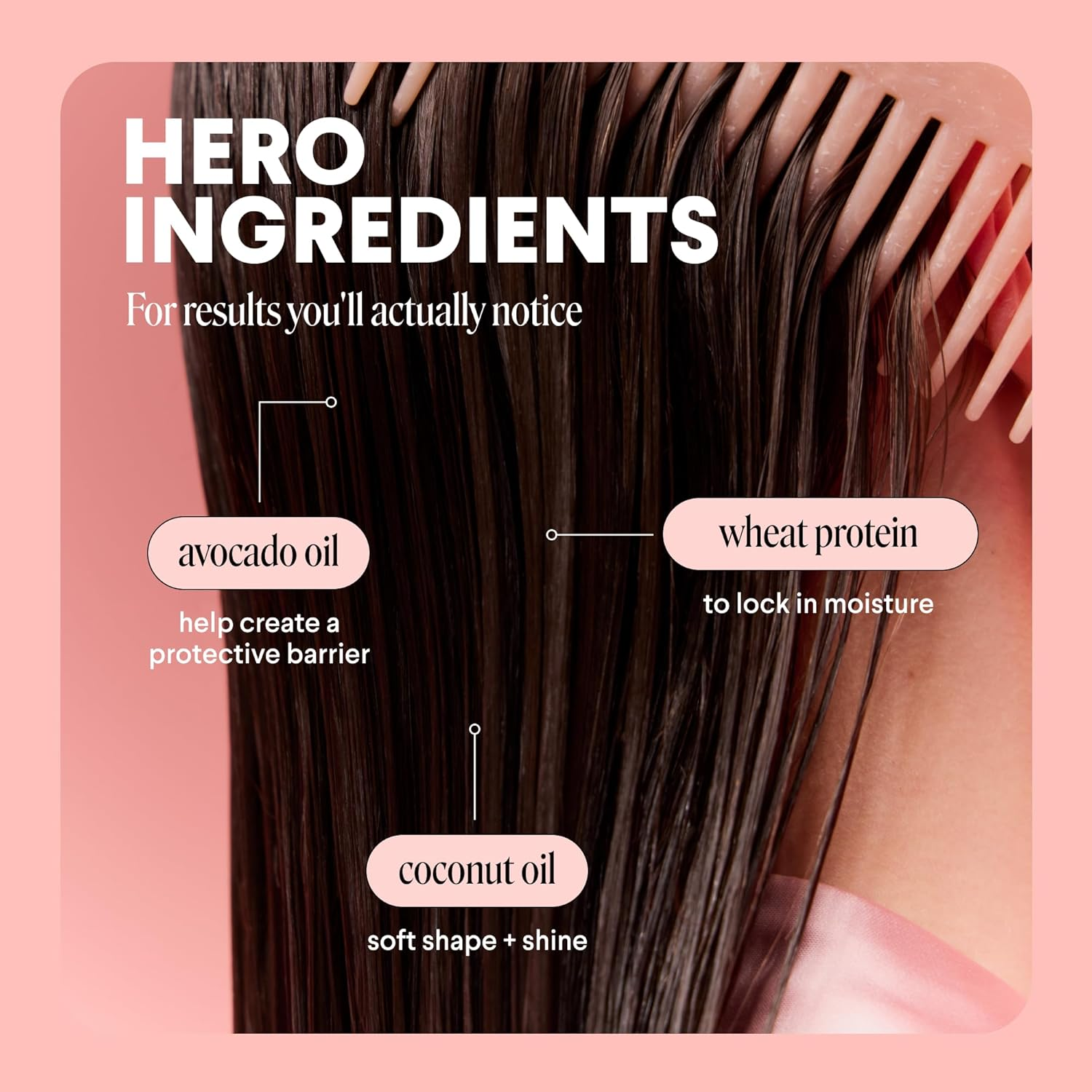 MONDAY HAIRCARE 4 X 354 Ml Smooth Conditioner, for Frizzy, Coarse, and Curly Hair, Made from Coconut Oil, Shea Butter, & Vitamin E, 100% Recyclable Bottles, Pink image number 5