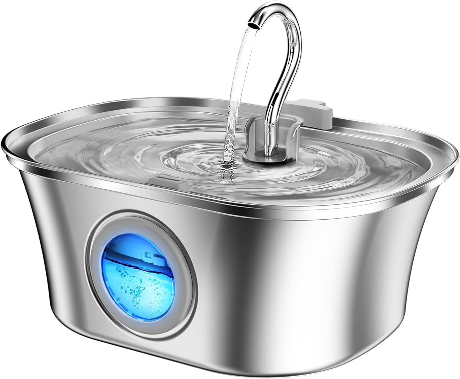 Cat Water Fountain, 3.2L Stainless Steel Pet Fountain with Water Level Window, Automatic Ultra Quiet Dog Water Dispenser, Dishwasher Safe Cat Fountain, Ideal for Cats and Dogs, AU Plug image number 5