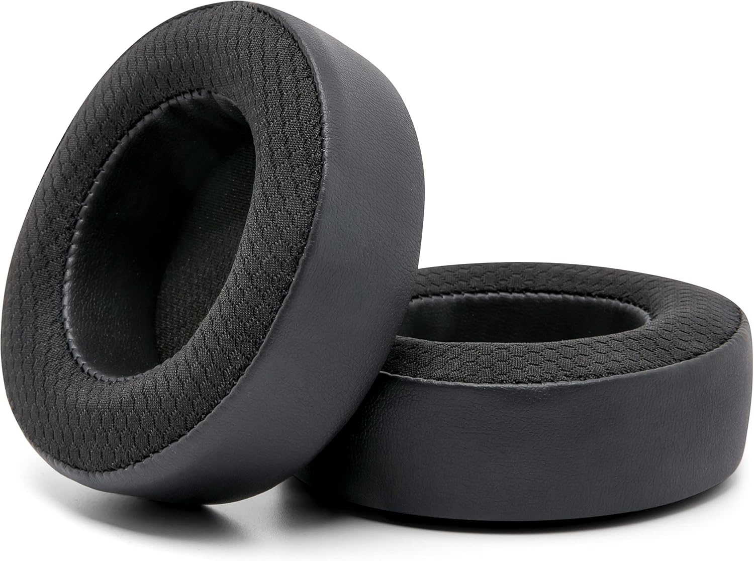 WC Freeze Virtuoso - Hybrid Fabric Cooling Gel Replacement Earpads for Corsair Virtuoso Gaming Headset, Made by Wicked Cushions, Improved Durability, Thickness and Sound Isolation | (Black) - 90'S White image number 5