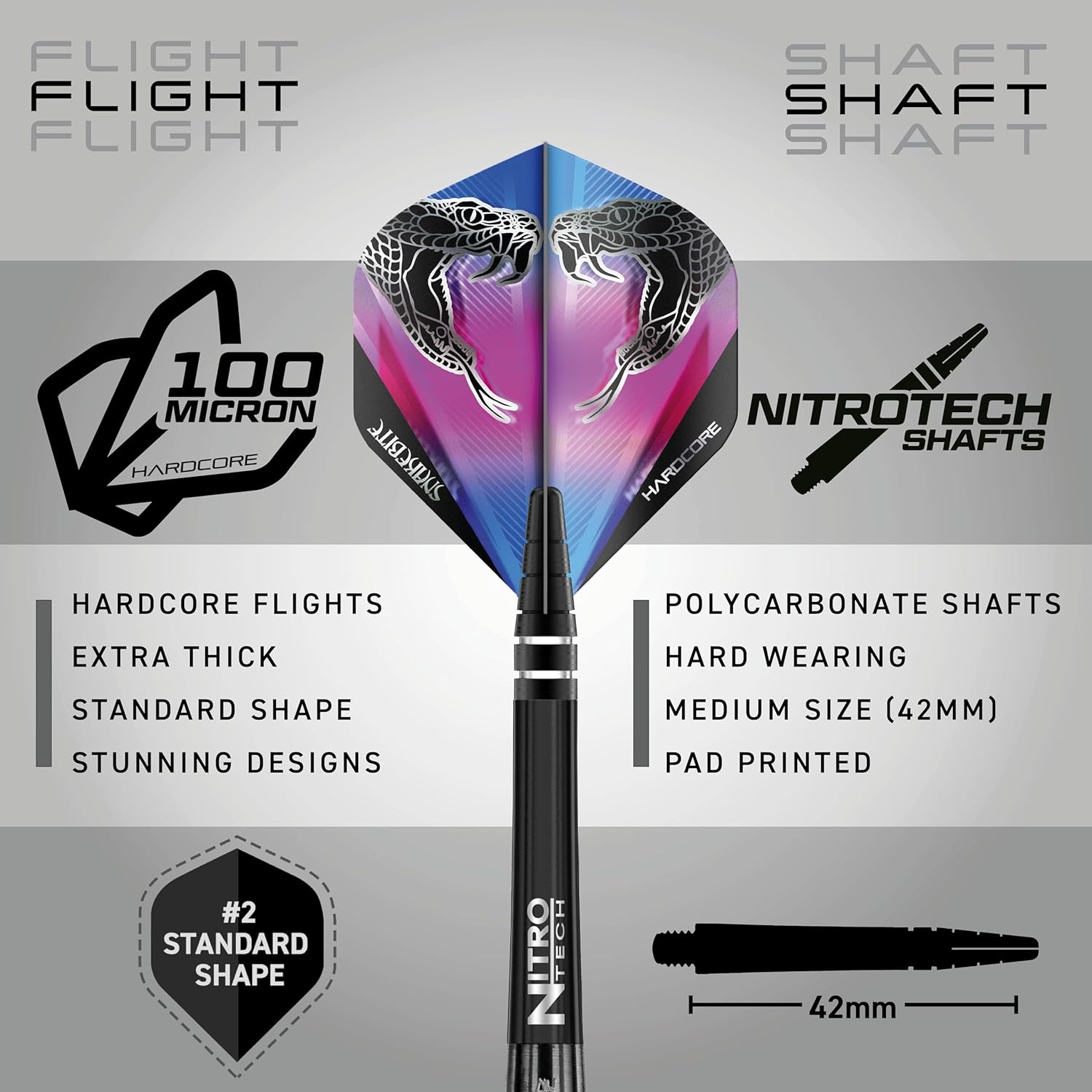 Peter Wright Snakebite 3: 22G or 26G Tungsten Darts Set with Flights and Stems image number 6