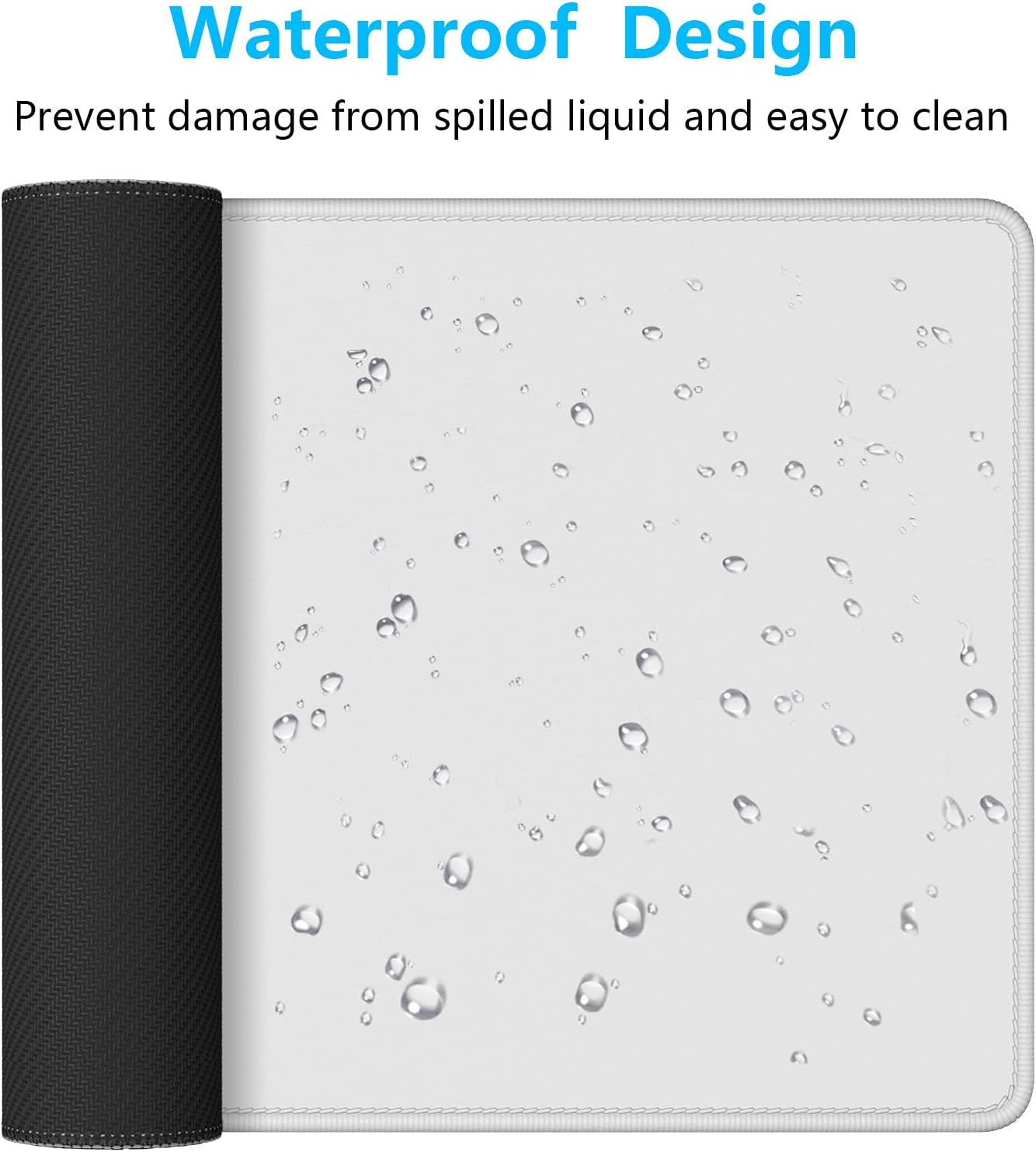 Dapesuom Large Mouse Pad, Extended Gaming Mouse Mat with Stitched Edges, Full Size Desk Mats with Non-Slip Base, Computer Big Desktop Keyboard Pad for Gamer, Laptop, Office, 23.6 X 11.8 In, Space Gray - Apricot Yellow image number 5