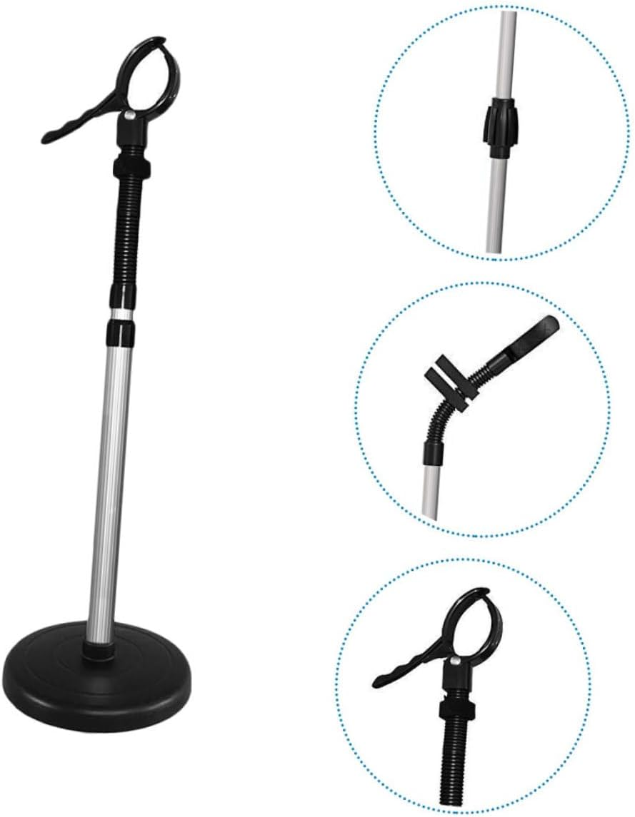 Hair Dryer Holder Stand Stainless Steel Lazy Hair Dryer Storage Bracket Floor Mount 360&deg; Rotating Hands-Free for Bathroom Use