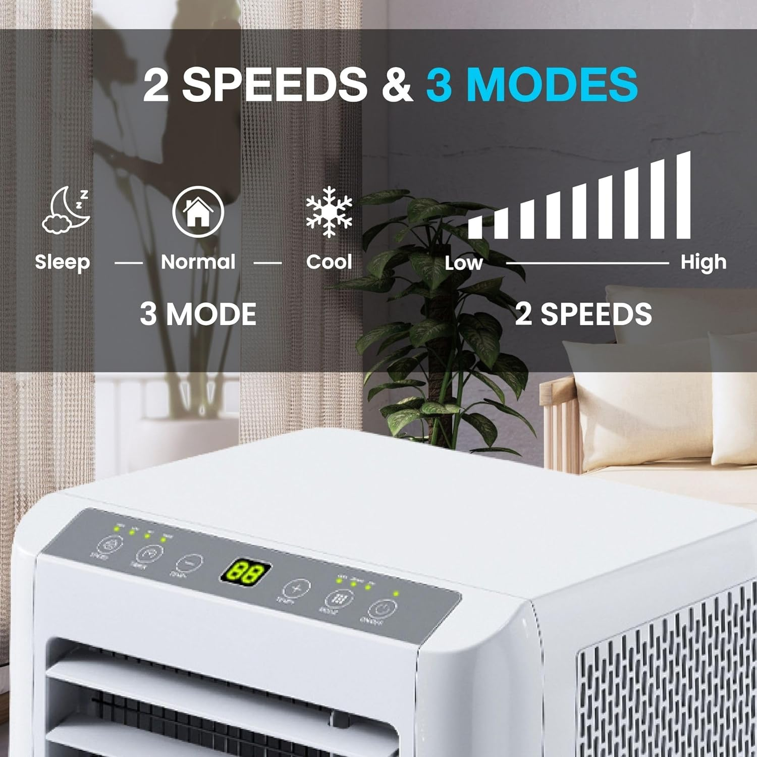 Bonaire 2.6Kw Portable Air Conditioner 9000 BTU Cooling | Remote Control | Dehumidifier | Touch Panel | R290 | Suits Rooms up to 18M&sup2; | 2 Year Warranty image number 5