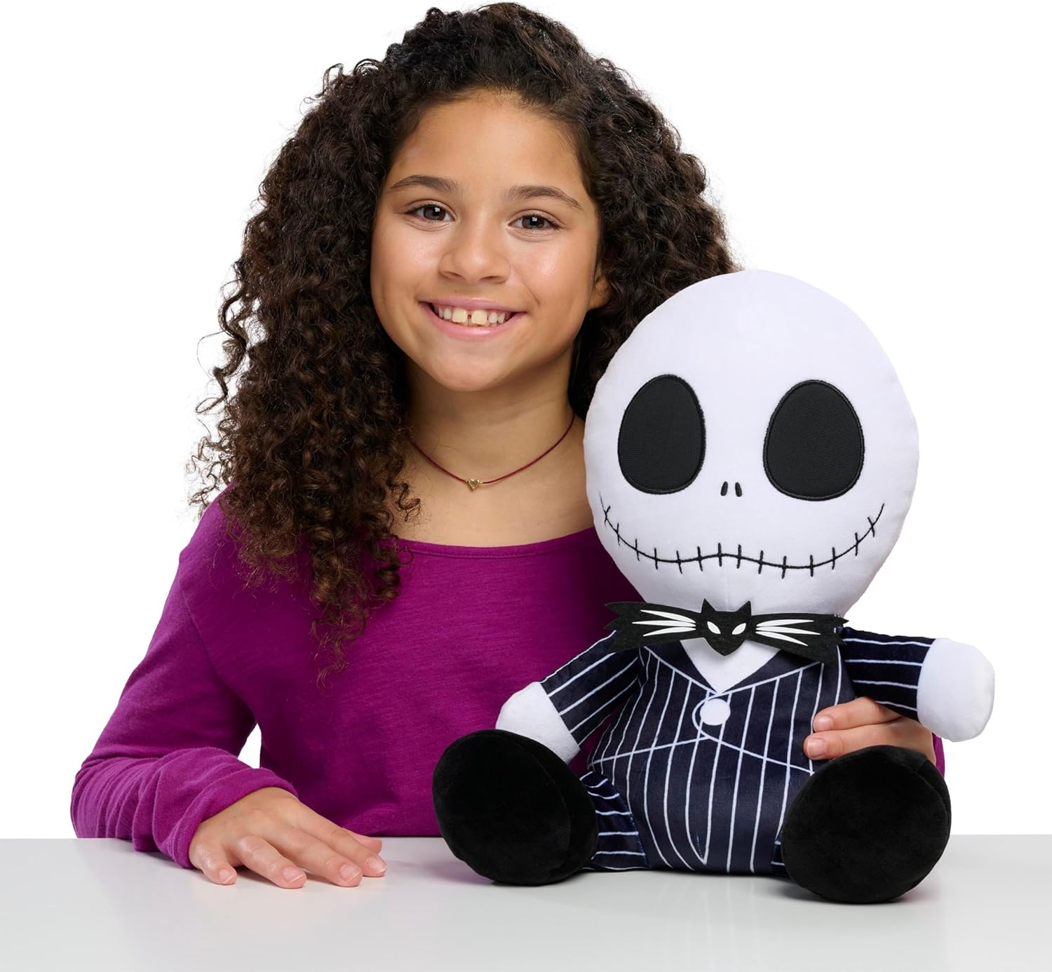 Disney Tim Burton&rsquo;S the Nightmare before Christmas Jack Skellington Comfort Weighted Plush, Kids Toys for Ages 3 up by Just Play image number 4