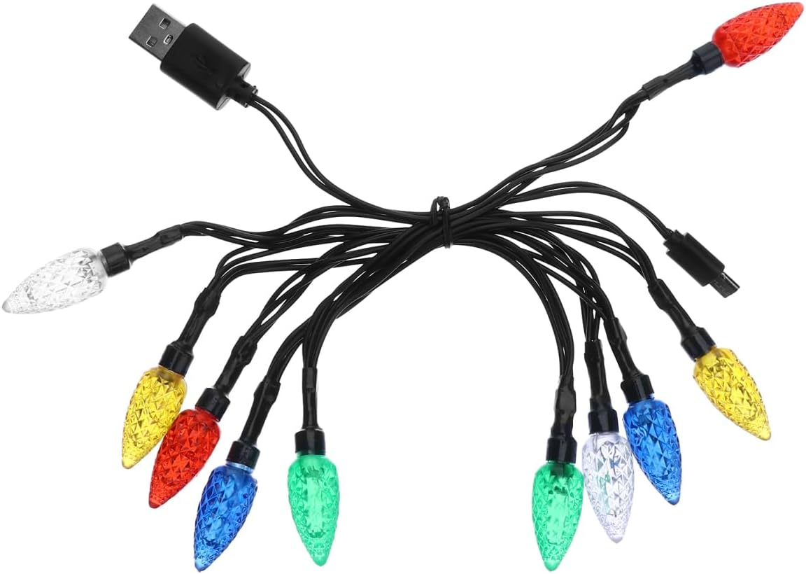 POPETPOP LED Christmas Lights Charging Cable USB Bulb Charger String Lights for Indoor Outdoor Christmas Tree Garden Wedding Party Decoration