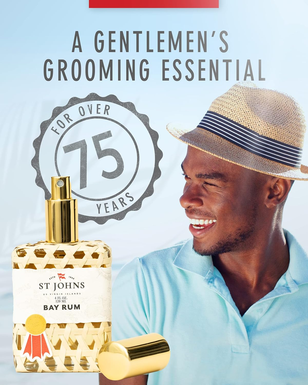 St Johns Fragrance Company Bay Rum Aftershave Cologne 4 Oz Spray