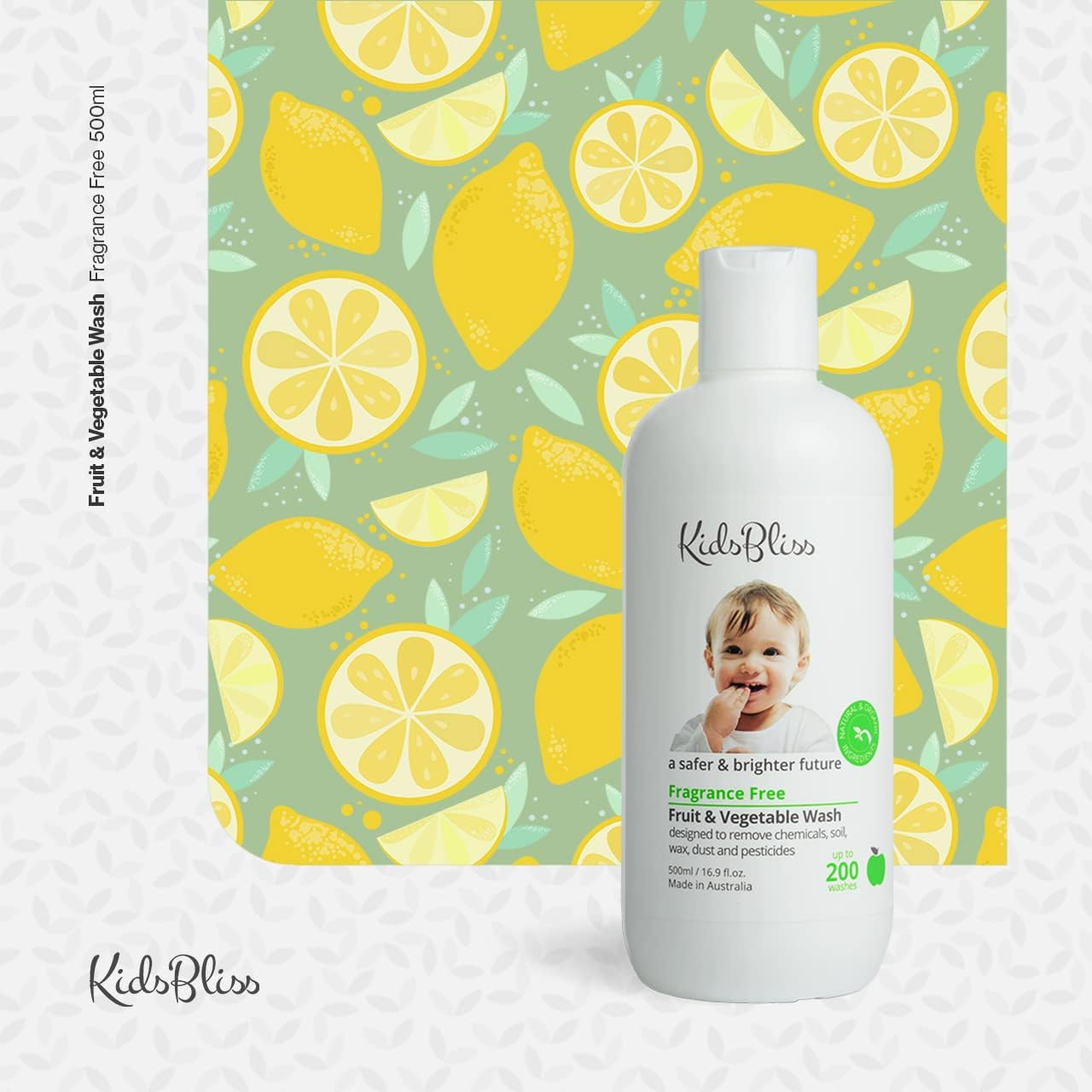 Kids Bliss Fruit and Vegetable Wash-Fragrance Free, 500Ml