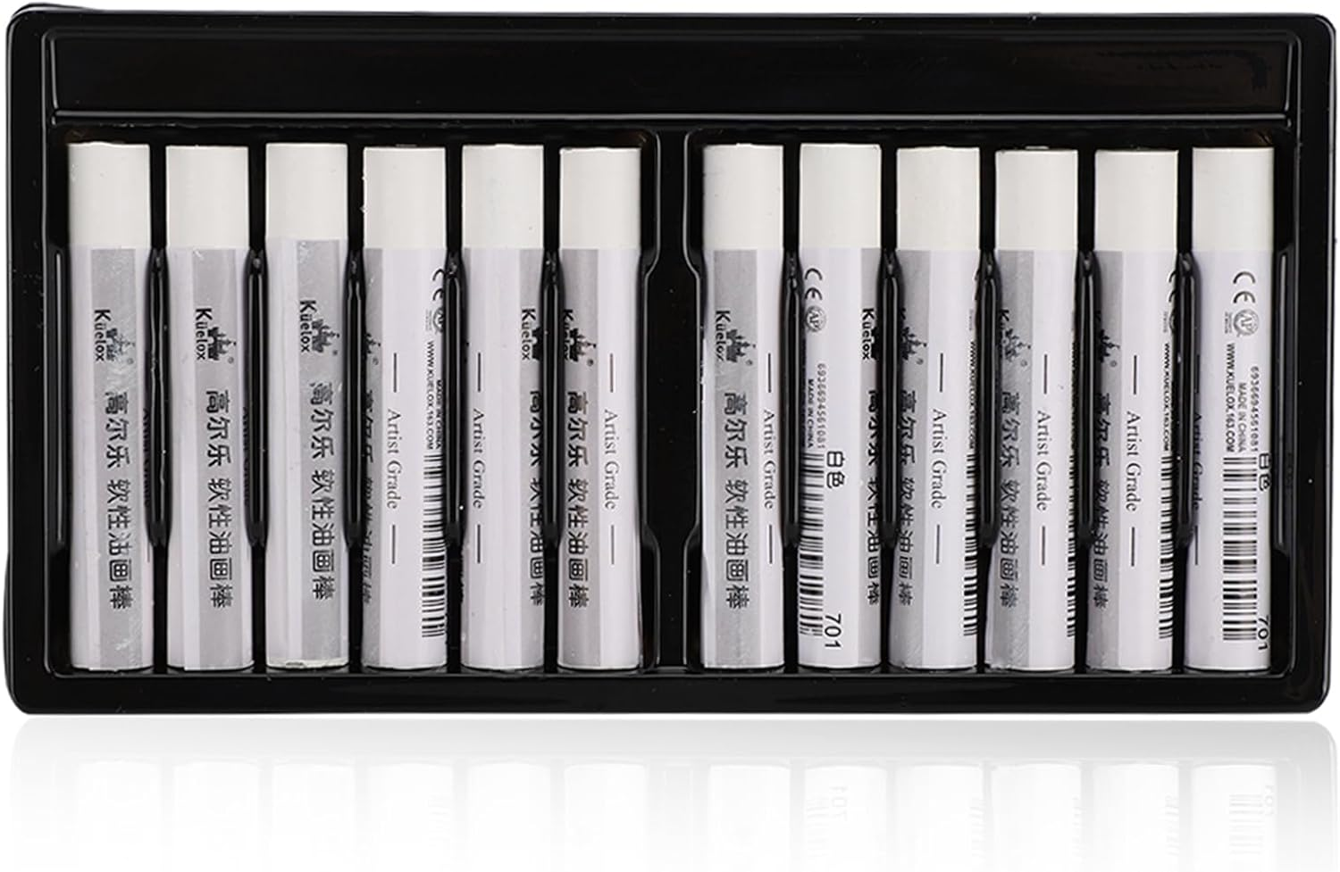 Oil Pastels, 12PCS White Oil Paintstik Easy to Color Oil Painting Stick Wear Resistant Painting Tool Children Art Supply for Artists, Beginners, Students, Kids Art Painting Drawing