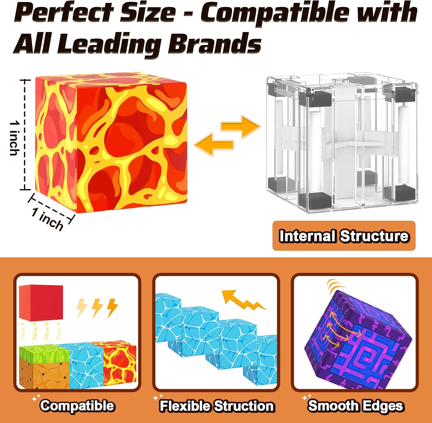 110PCS Magnetic Blocks - Build Mine Magnet World Magic Sword Portal Set, Magnet Kids Toys for Boys & Girls Age 3-5 4-8 5-7, STEM Magnetic Tiles Building Games Sensory Outdoor Toddler Toys image number 6