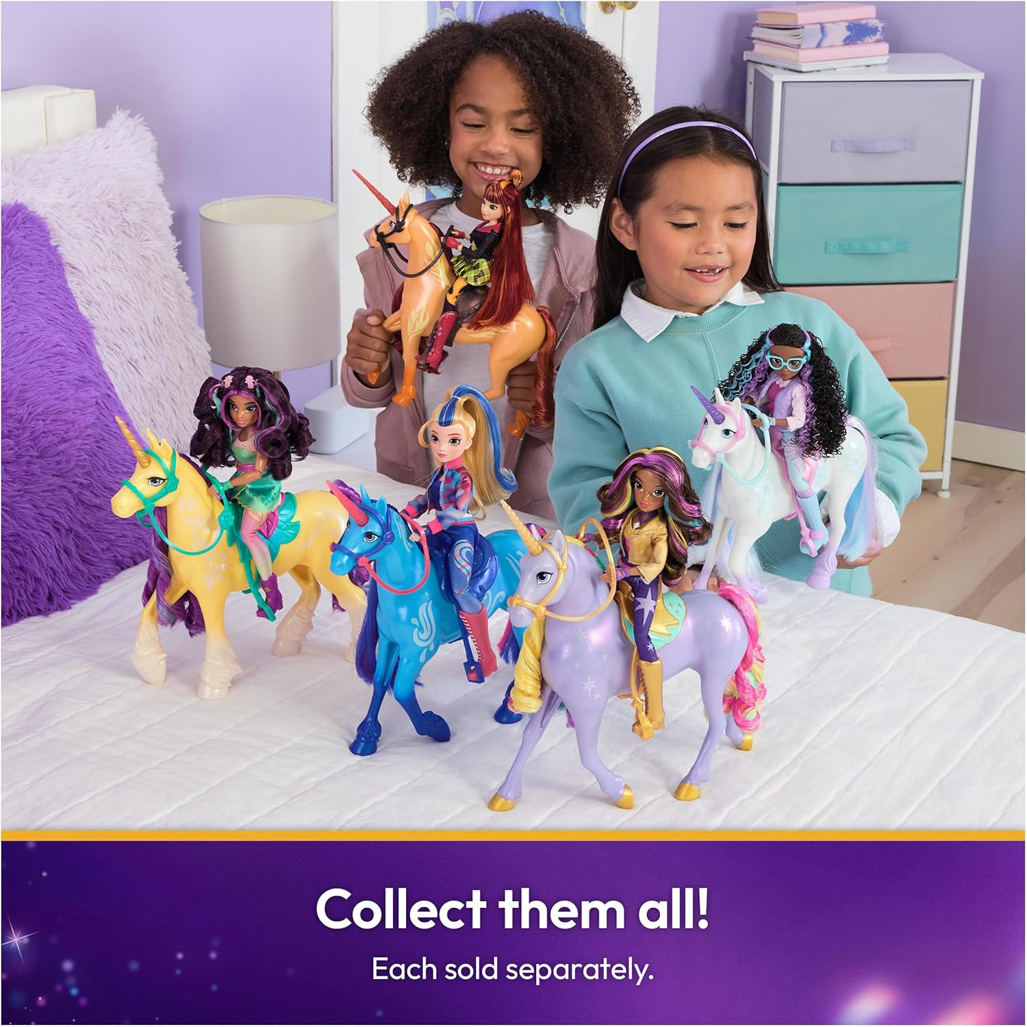 Unicorn Academy, Cinder with 2 Riding Accessories, 11&rdquo;, Compatible with Valentina, Dolls & Unicorn Toys for Girls Ages 4 and Up image number 5