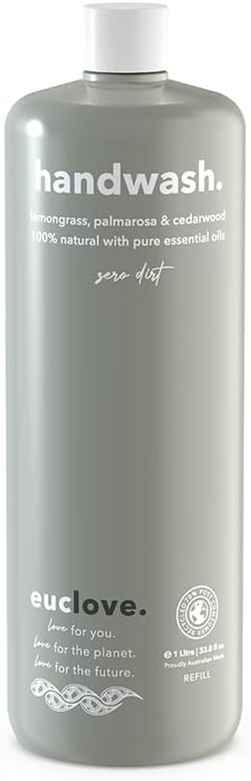 Euclove - Hand Wash Lemongrass & Cedarwood 1 Litre Refill