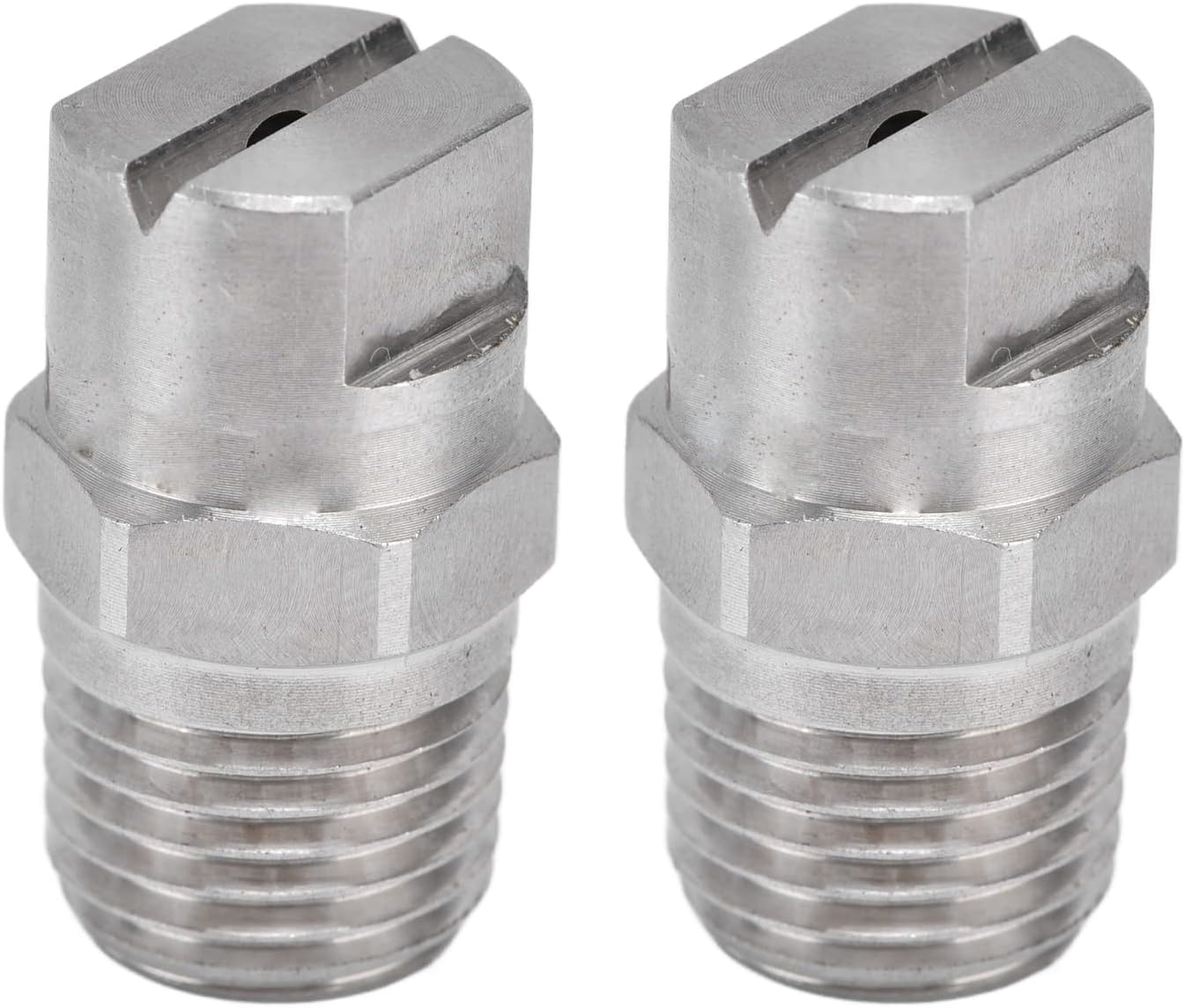 Durable Stainless Steel -Flat Fan Spray Tip with Adjustable Water Cleaning the Fan Nozzle, 2Pcs (95&deg;) image number 2