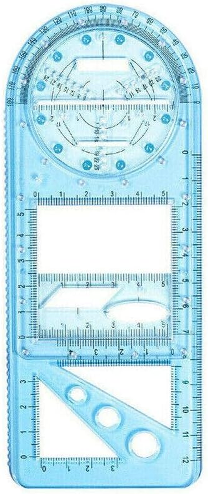 Multifunctional Geometric Ruler Student Mathematics Drawing Tools School Office, Clear Scale, Stable Drawing Tool, Ideal for School, Office, and Art Design, Enhances Manual Skills