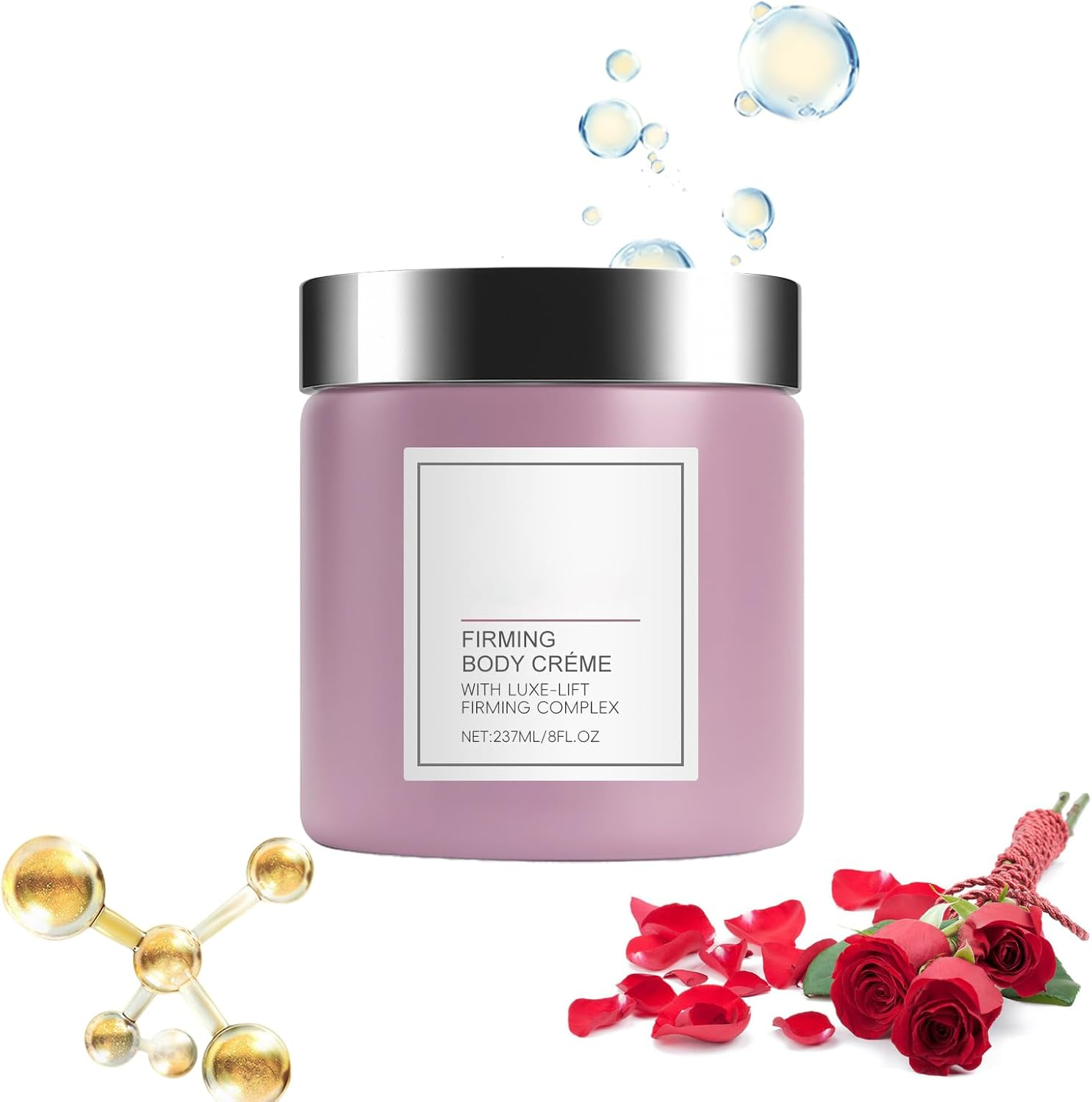 Champagne Lift Firming Body Cream with Luxe-Lift & Pink Pepperslim, Tightens, Smooths & Moisturizes for Arms, Legs, Tummy, 8 Fl Oz, Rose Absolute image number 3