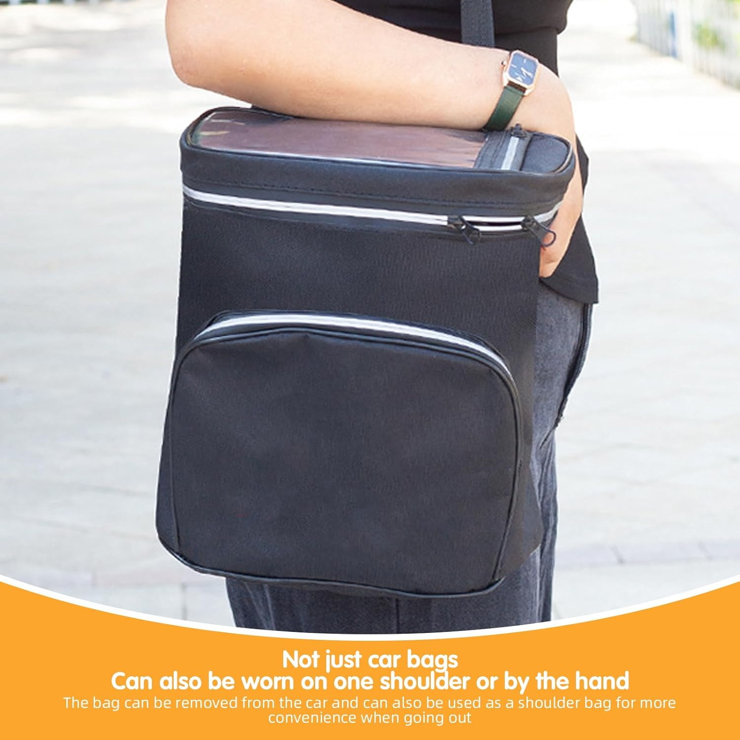 Insulated Bike Cooler Bag with Transparent Phone Pouch - Waterproof Frame Bag for Outdoor Cycling, Hiking, Travel image number 3