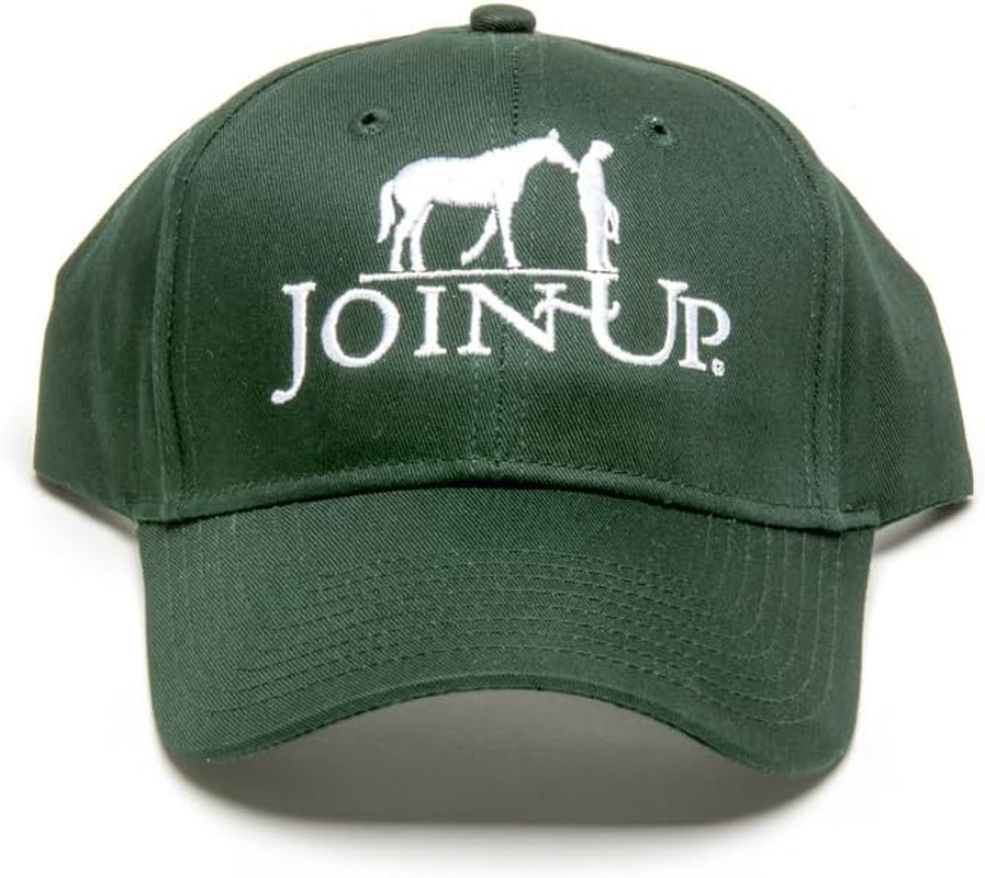 Monty Roberts Shop Unisex-Adults Adjustable Hunter Green Baseball Cap - One Size Fits Most, Cotton, Join-Up&reg; Logo, HAT, Clothing, Shoes & Jewelry image number 1