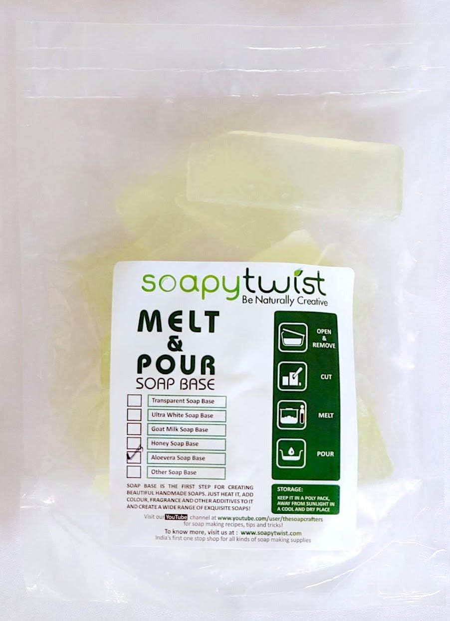 Soapy Twist Aloe Vera Melt and Pour Soap Base (300G), SLS Free, Paraben Free