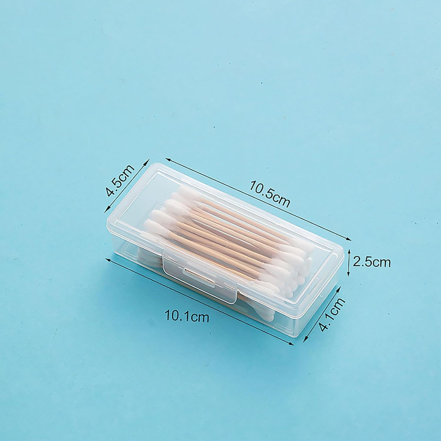 SYGELER 2-In-1 Transparent Travel Cotton Swab Dental Floss Box - Dust-Proof Multifunctional Storage Box (Cotton Swab/Headband/Dental Floss Swab) Portable Toileting Tool image number 2